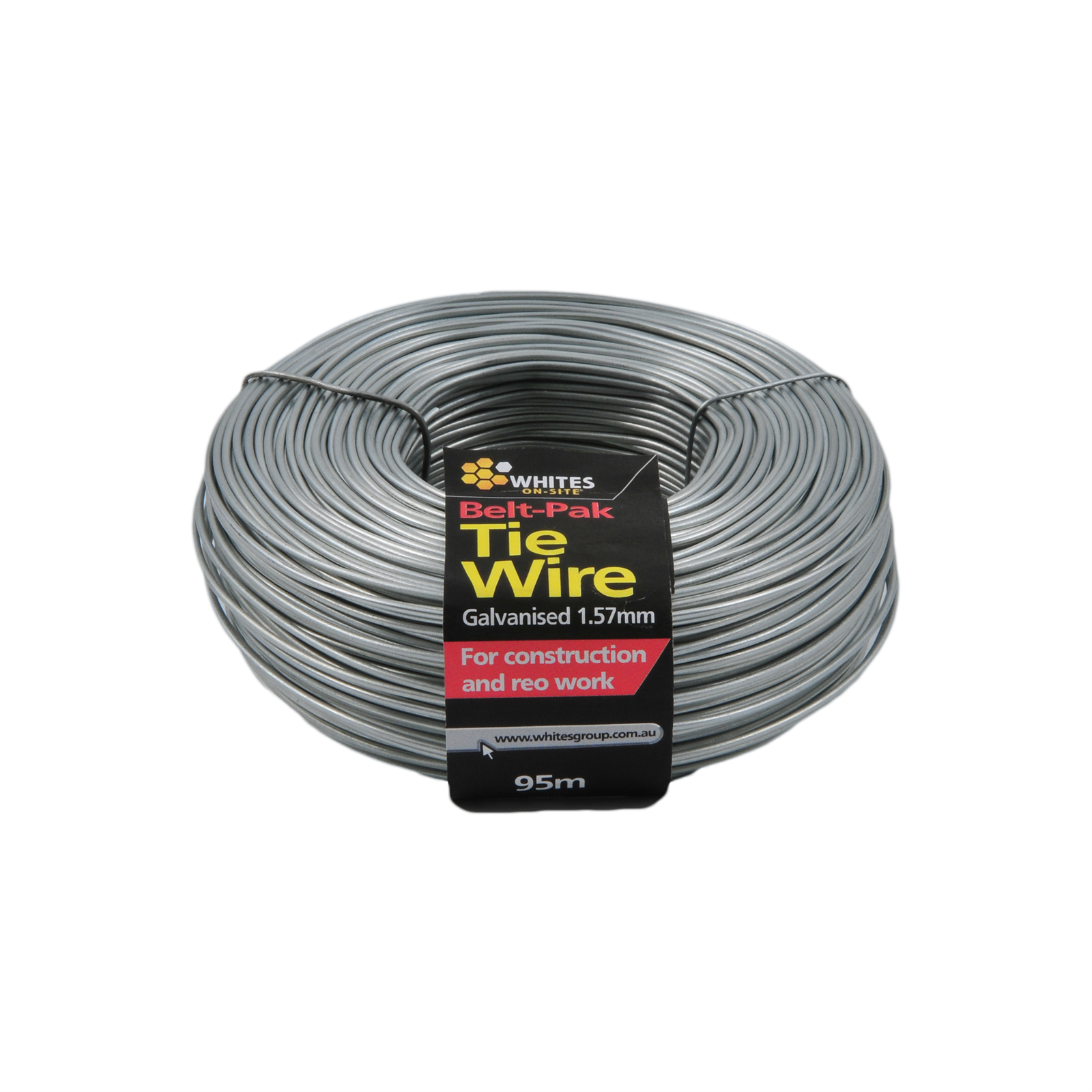 Whites On-Site 1.57mm x 95m Galvanised Tie Wire Belt Pack