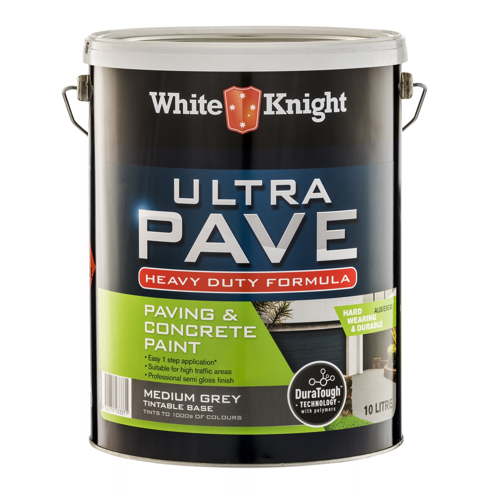 White Knight Ultra Pave 10L Medium Grey Heavy Duty Paving Paint