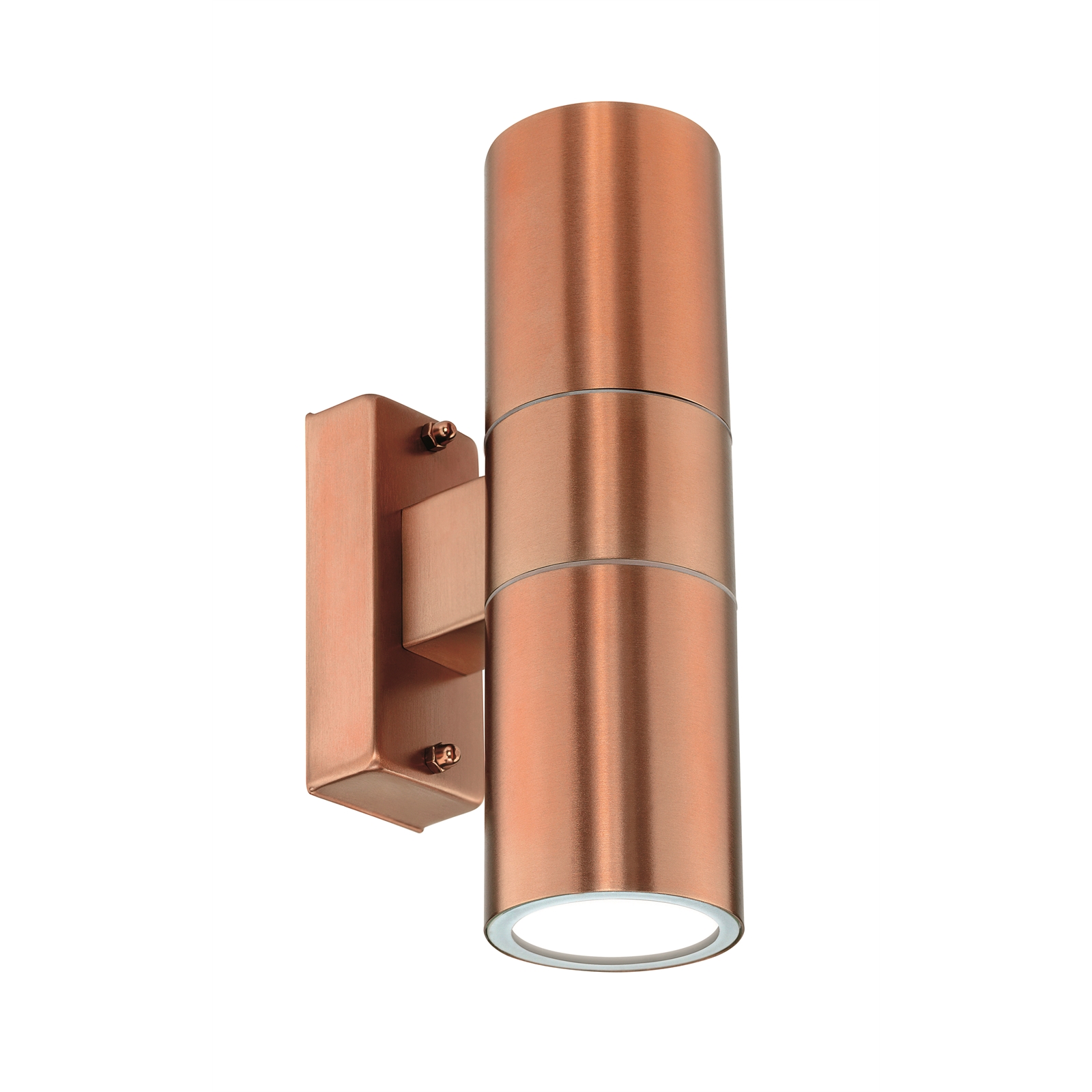 Brilliant 35W Copper Coolum Up Down Exterior Wall Light