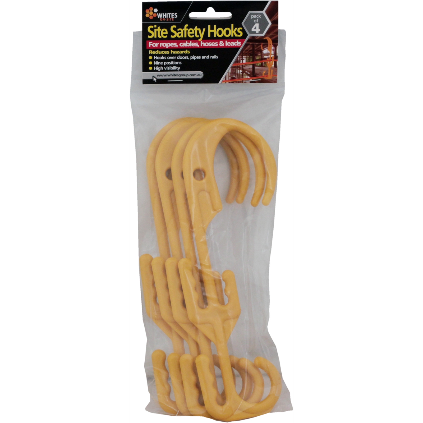 Whites On-Site Safety Hook  - 4 Pack