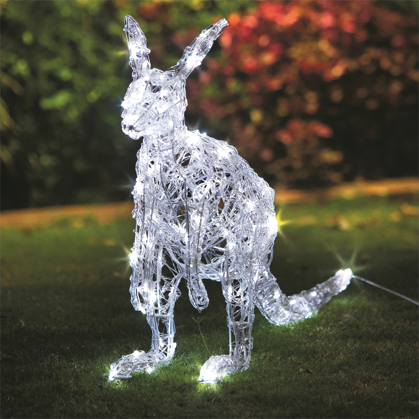 Lytworx 120 LED White Festive Kangaroo Light Statue