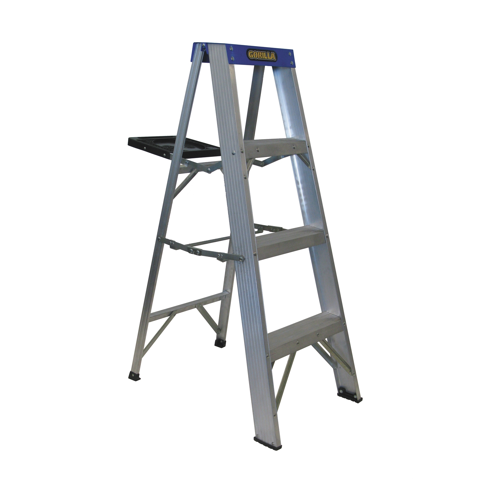 Gorilla 1.2m 120kg Single Side Aluminium Step Ladder With Tray