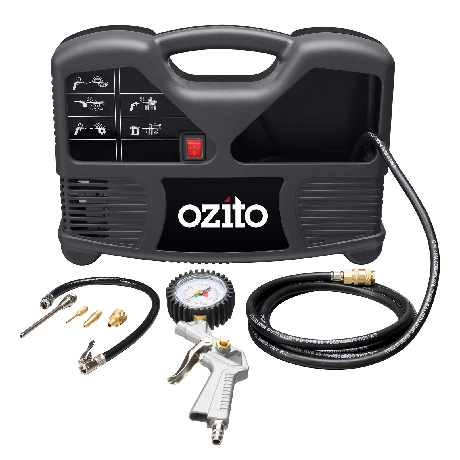 Ozito 1100W Inflate-It Compressor Kit