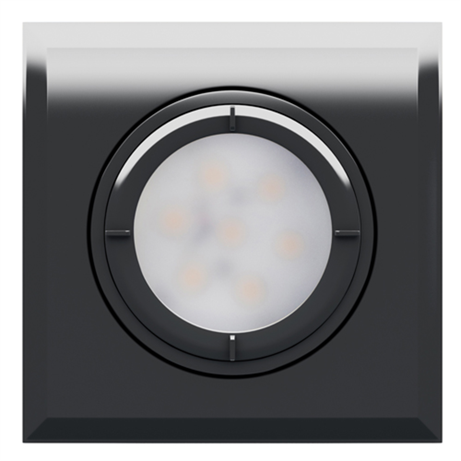 Viewlight 90mm Black 10W Warm White LED Plug and Play Dimmable Square Gimble Downlight