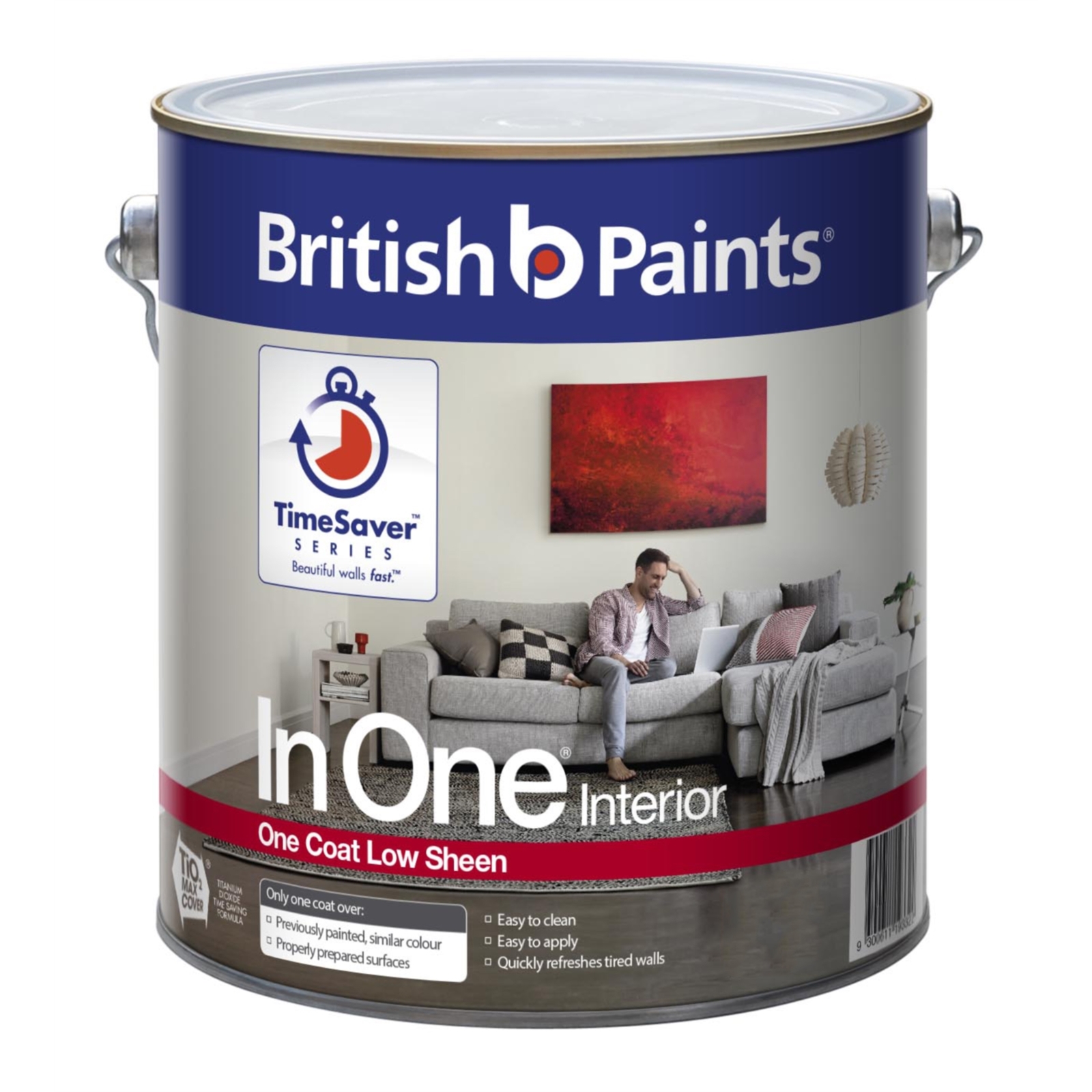 British Paints 4L InOne Low Sheen Mid Interior Paint