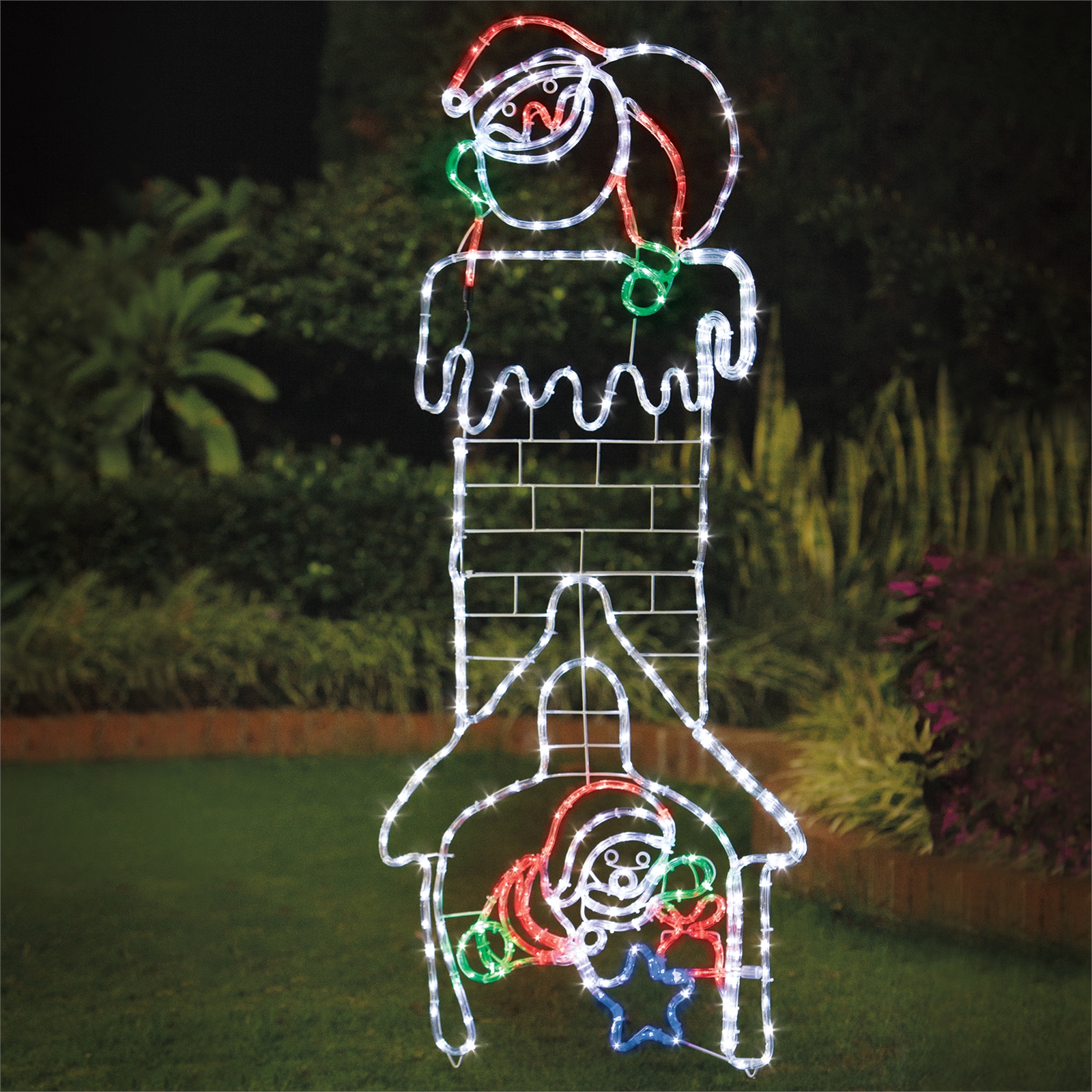 Lytworx 1.5m 336 LED Festive Santa Chimney Silhouette