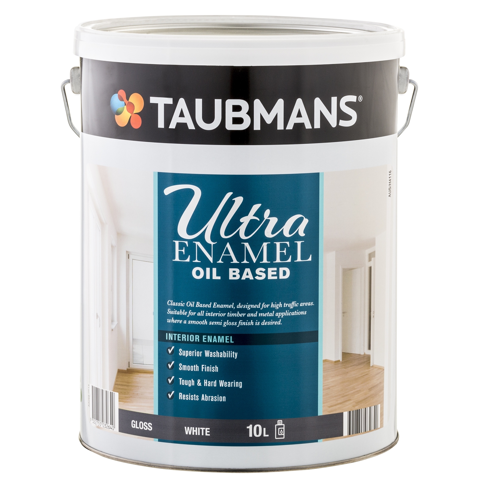 Taubmans Ultra Enamel 10L White Oil Based Gloss Enamel