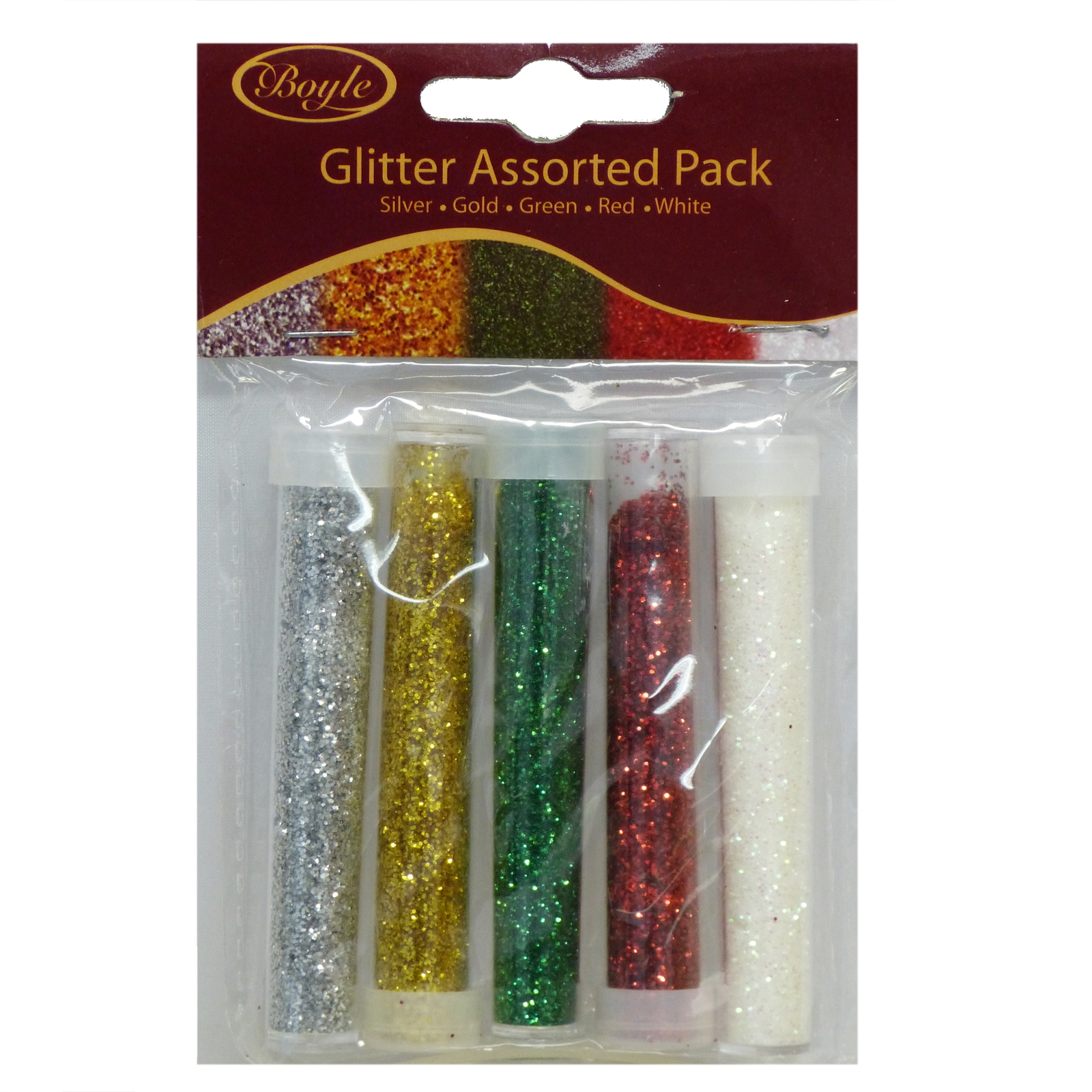 Boyle Assorted Colour Glitter - 5 Pack