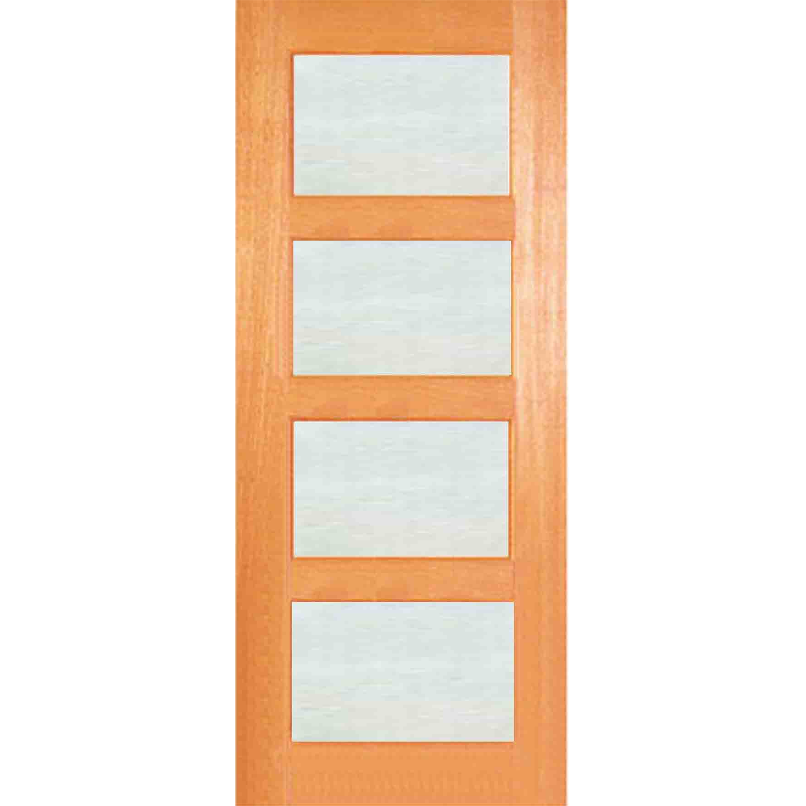 Woodcraft Doors 2040 x 820 x 40mm Frosted Safety Glass Modern French Entrance Door