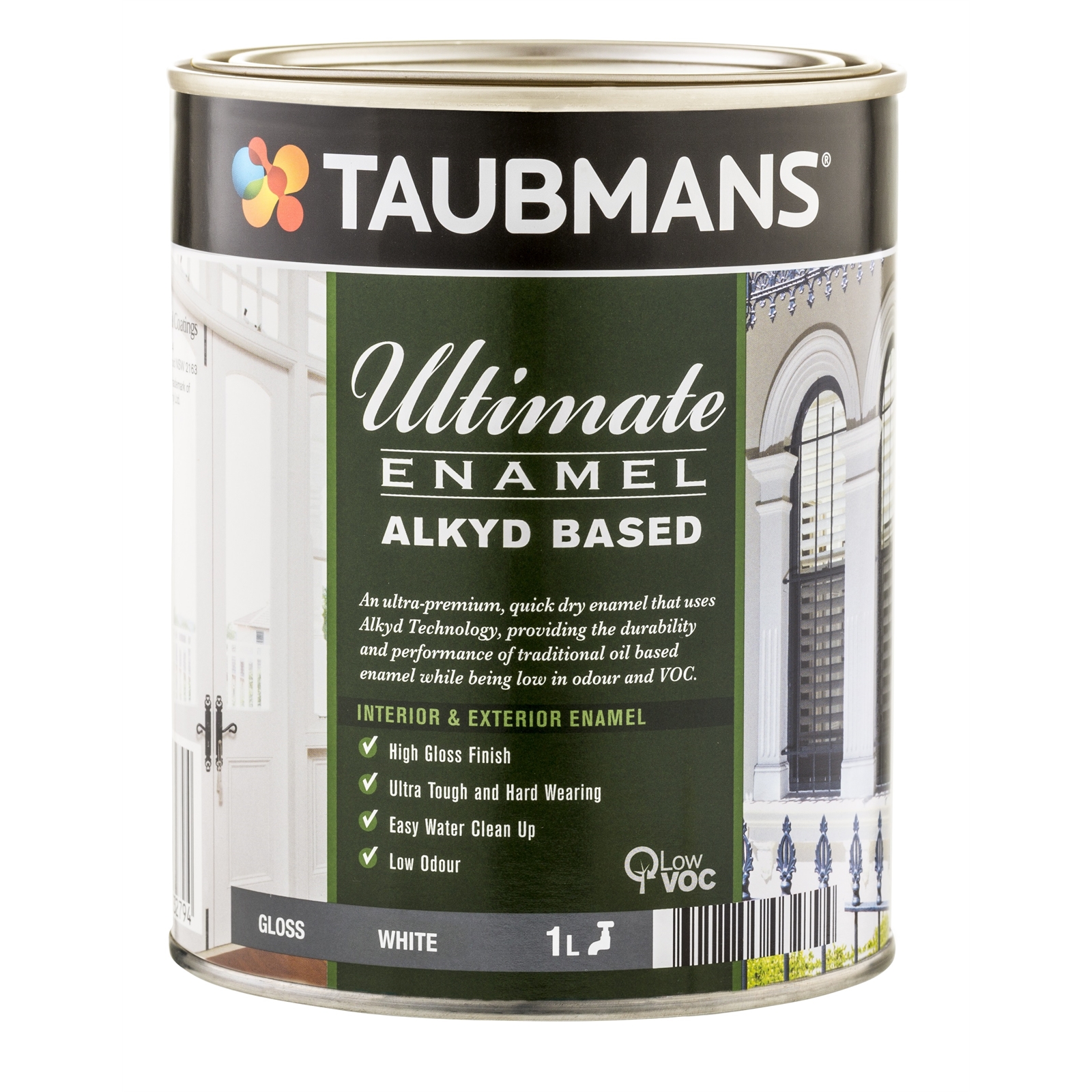 Taubmans Ultimate Enamel 1L White Gloss Alkyd Based Enamel