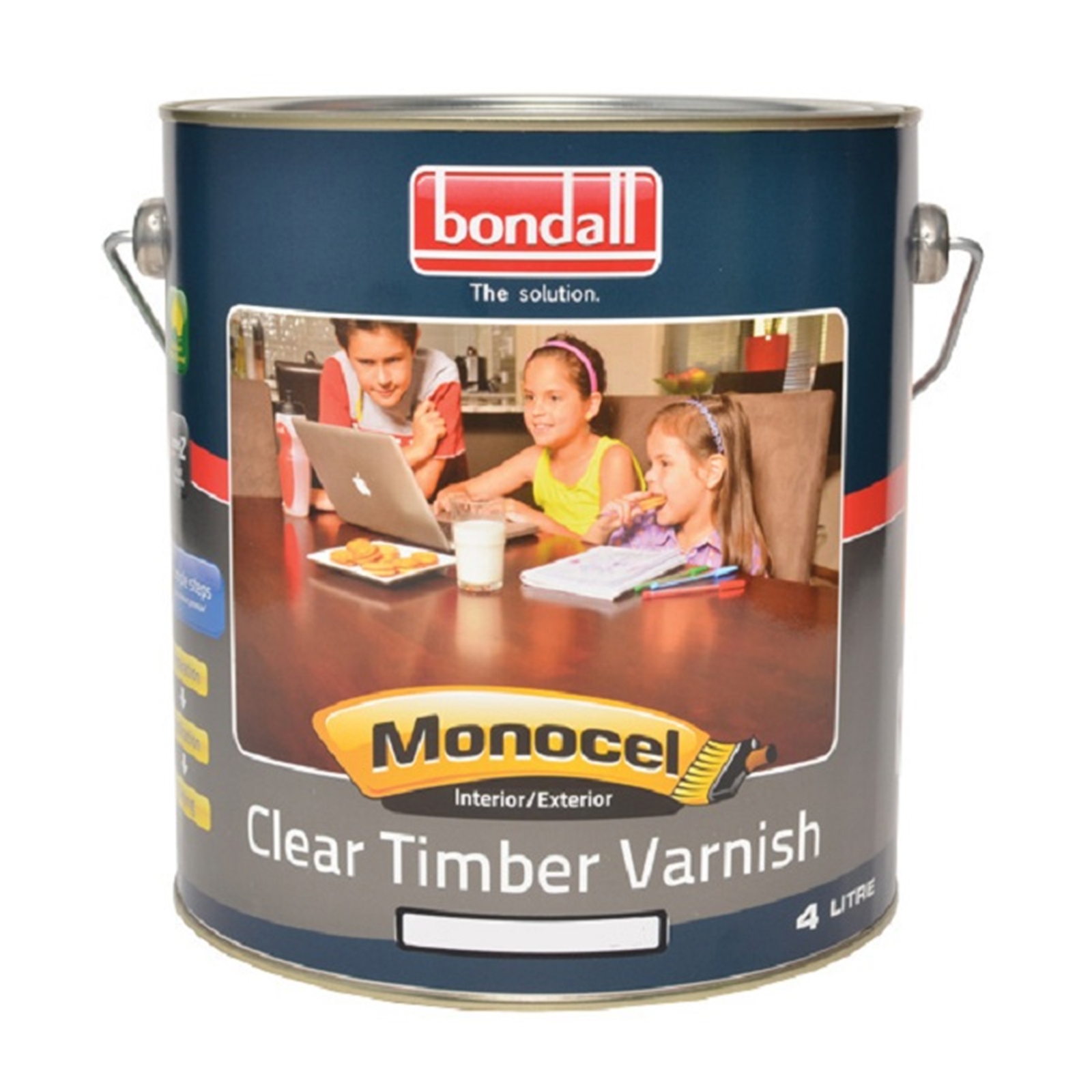 Bondall 4L Satin Monocel Clear Timber Varnish
