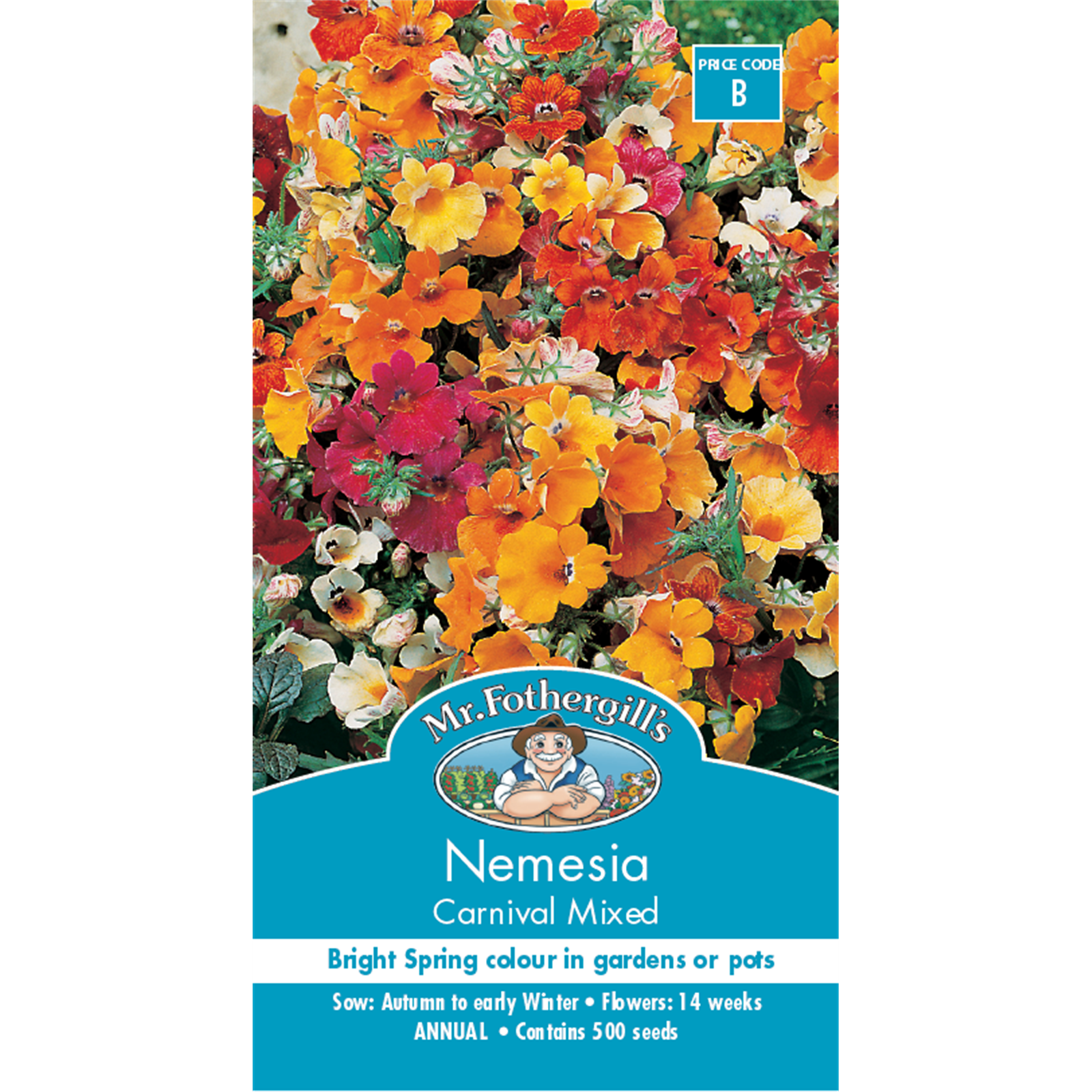 Mr Fothergill's Nemesia Carnival Mixed Flower Seed