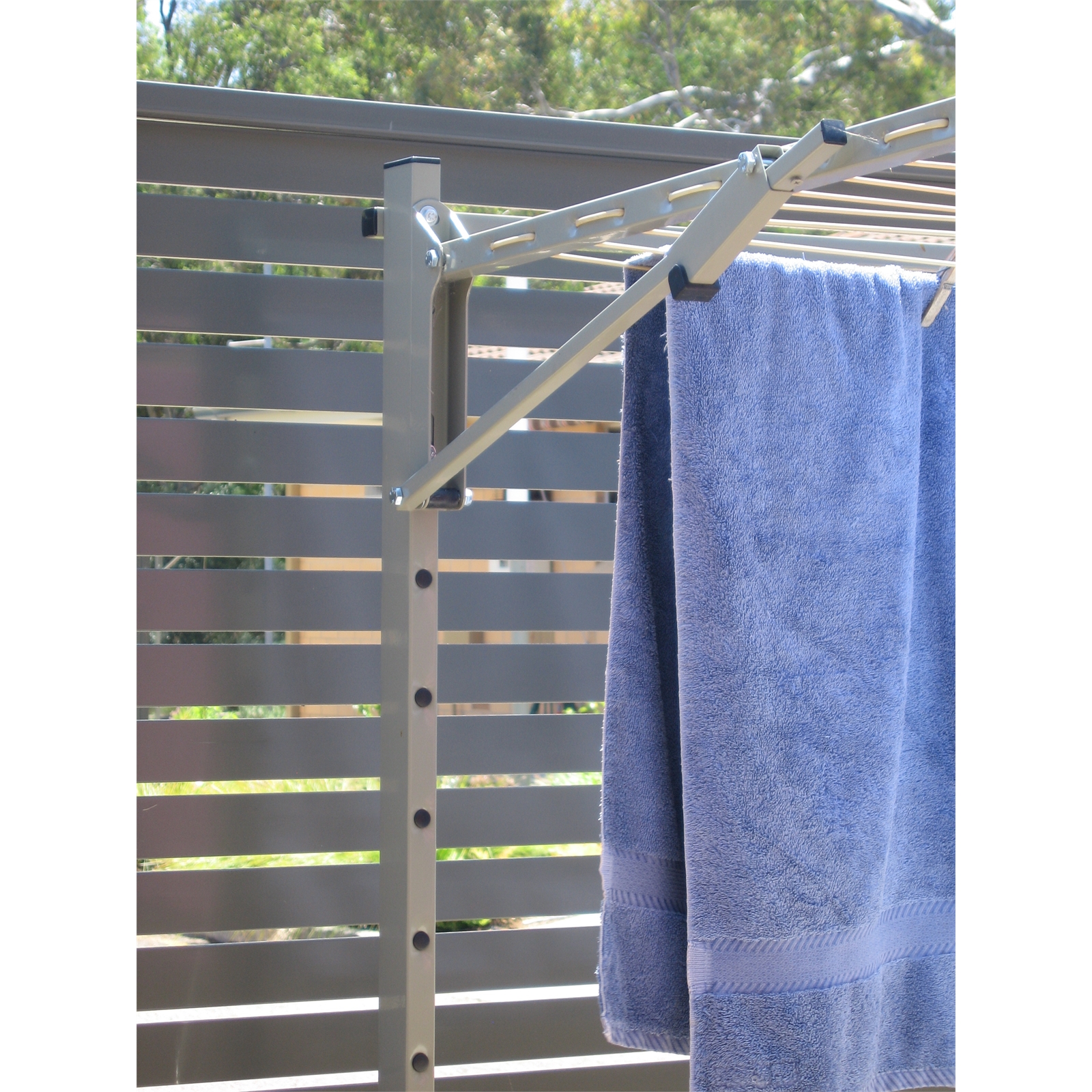 Austral 1.3m Woodland Grey Fold Down Clothesline Ground Mount Kit
