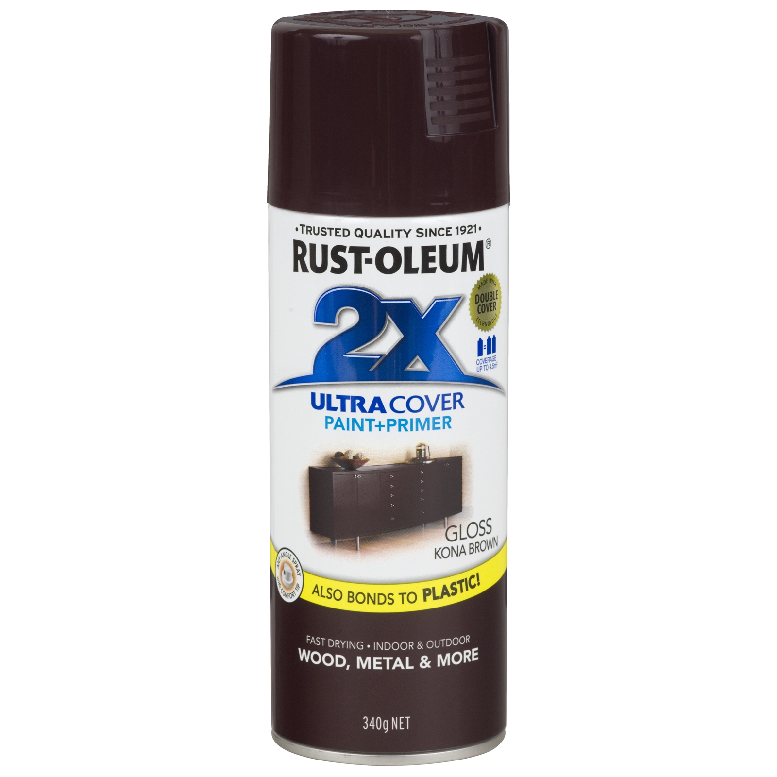 Rust-Oleum 340g Ultra Cover 2X Gloss Kona Brown Spray Paint