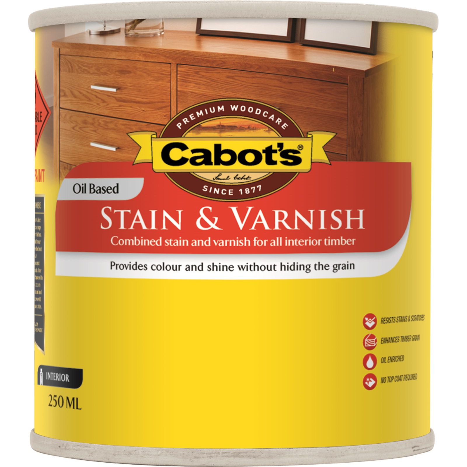 Cabots 250ml Satin Oil Based Cedar Stain and Varnish