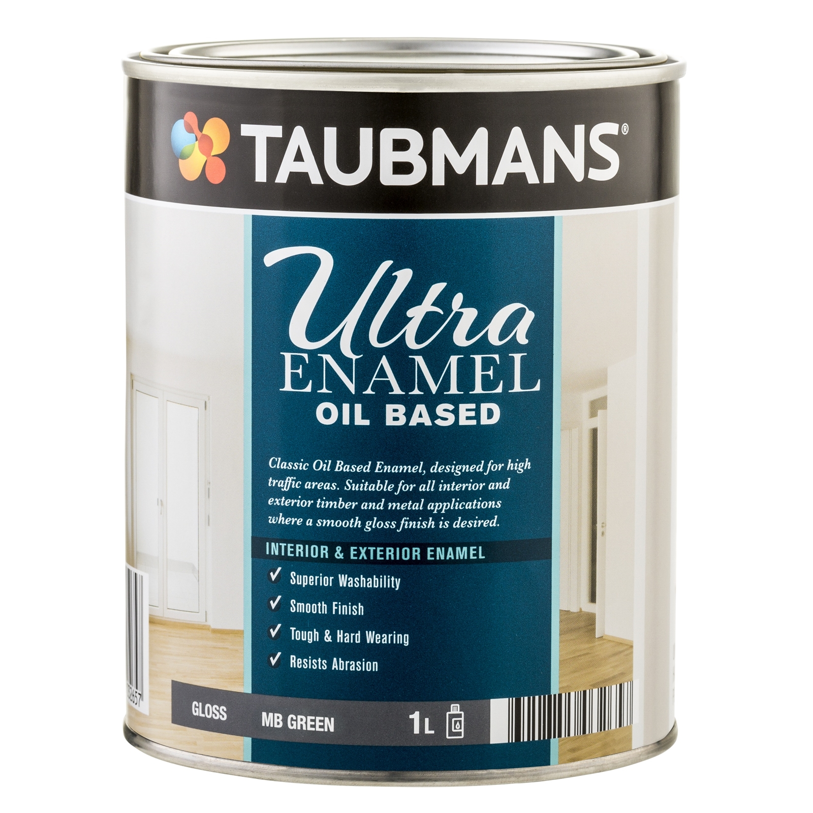 Taubmans Ultra Enamel 1L MB Green Gloss Oil Based Enamel