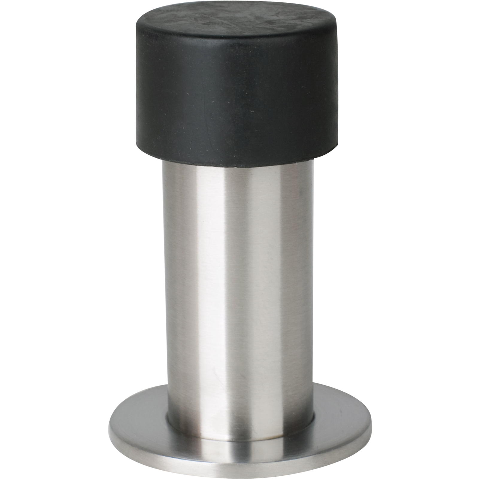 Adoored 75mm Satin Chrome Round Tube Door Stop Bunnings Warehouse