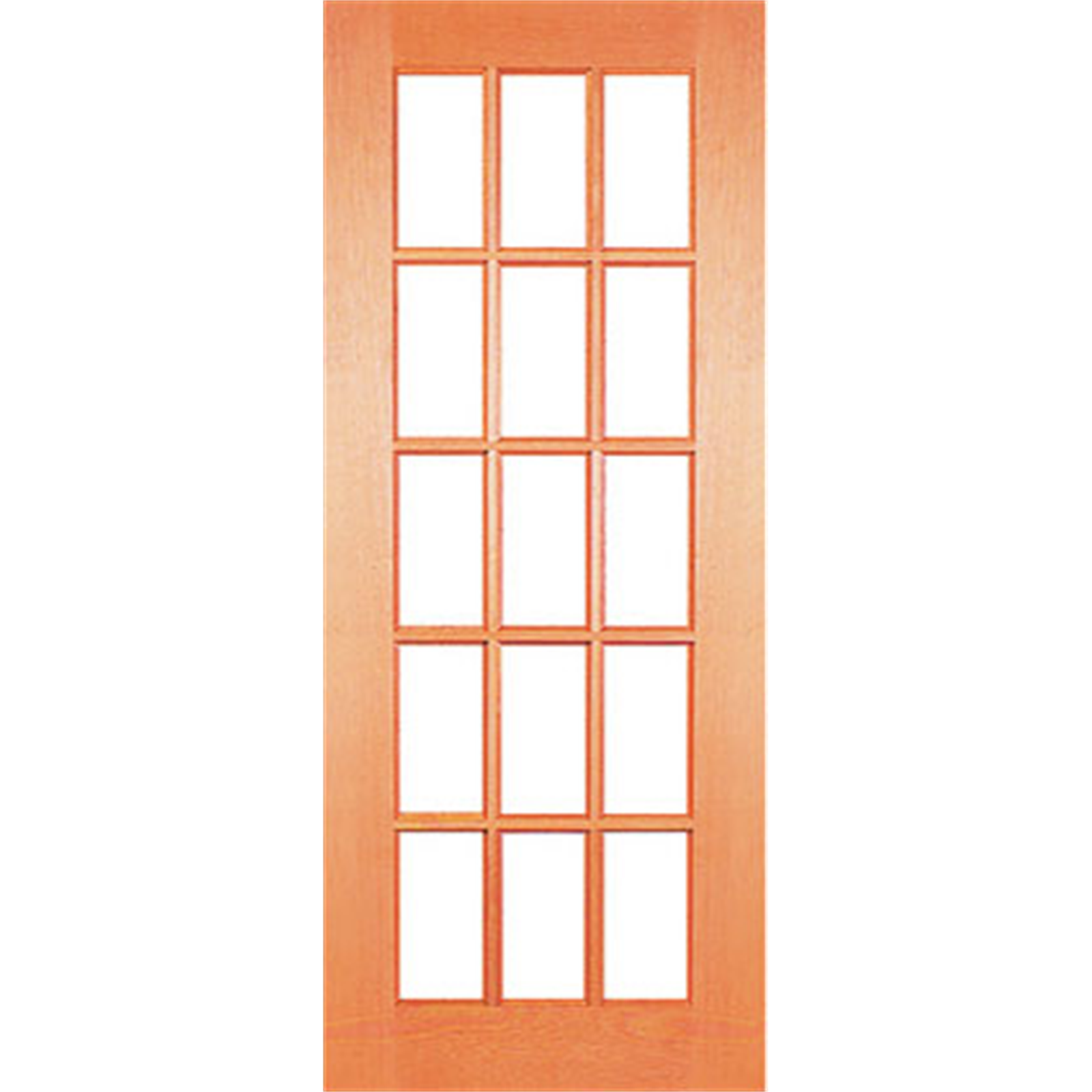 Woodcraft Doors 2040 x 820 x 40mm Flash Modern French Clear Bevelled Glass Entrance Door