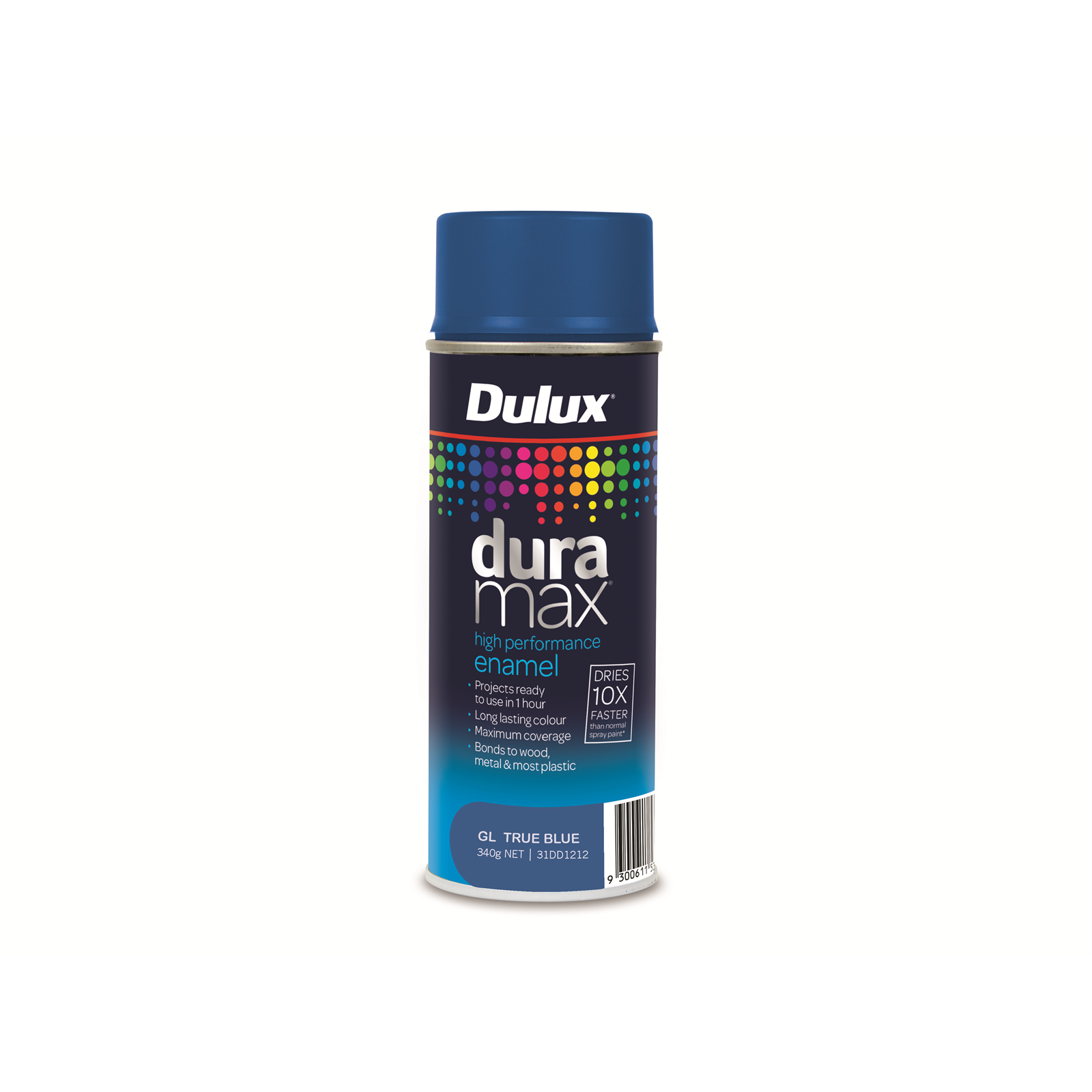 Dulux Duramax 340g Gloss True Blue Spray Paint