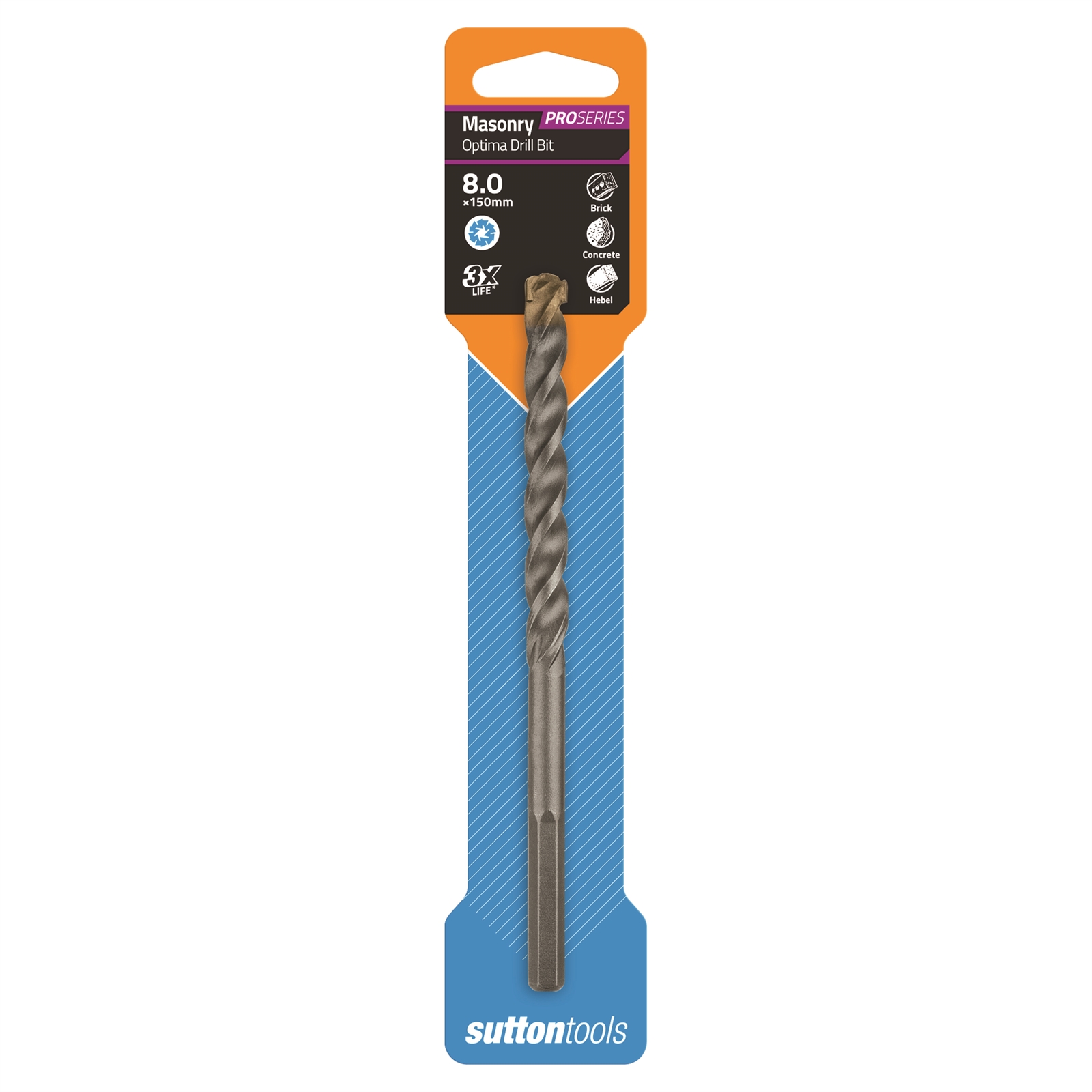 Sutton Tools 8 x 150mm Optima Hex Masonry Drill Bit Bunnings Warehouse
