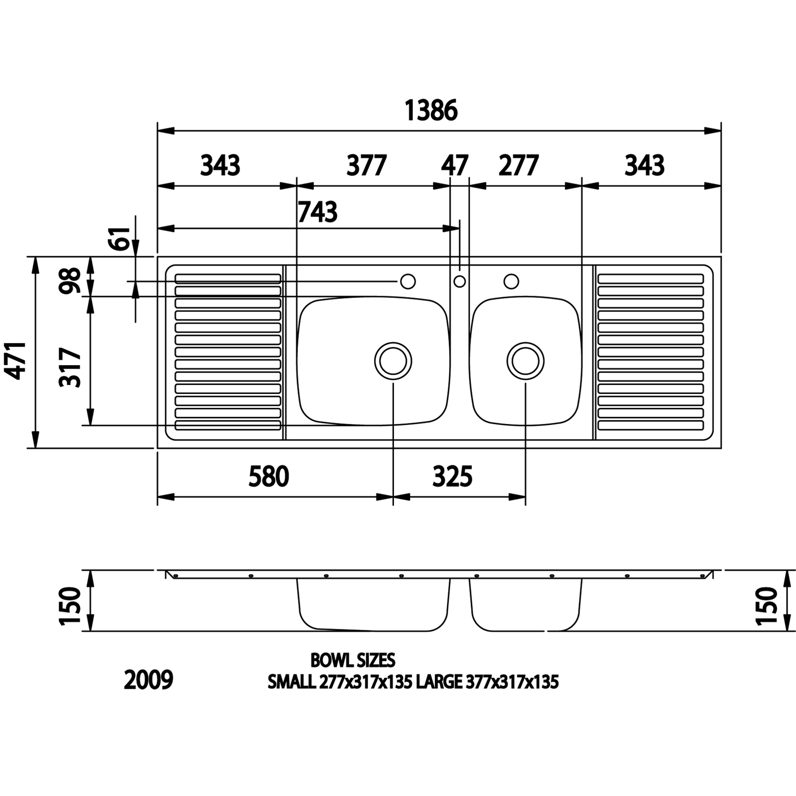 Clark 1.5 Benchmark Centre Bowl Sink Bunnings Warehouse