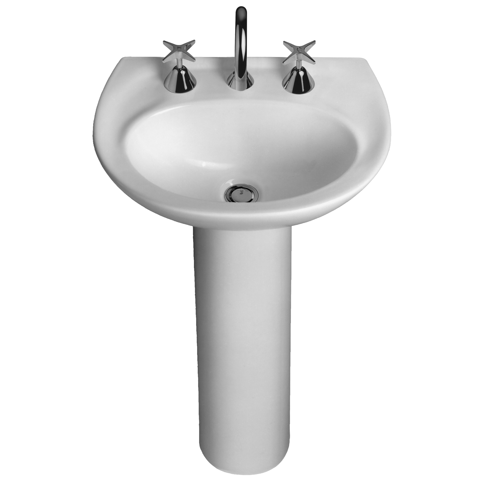 Caroma Concorde 500 White Wall Basin with 1 Tap Hole