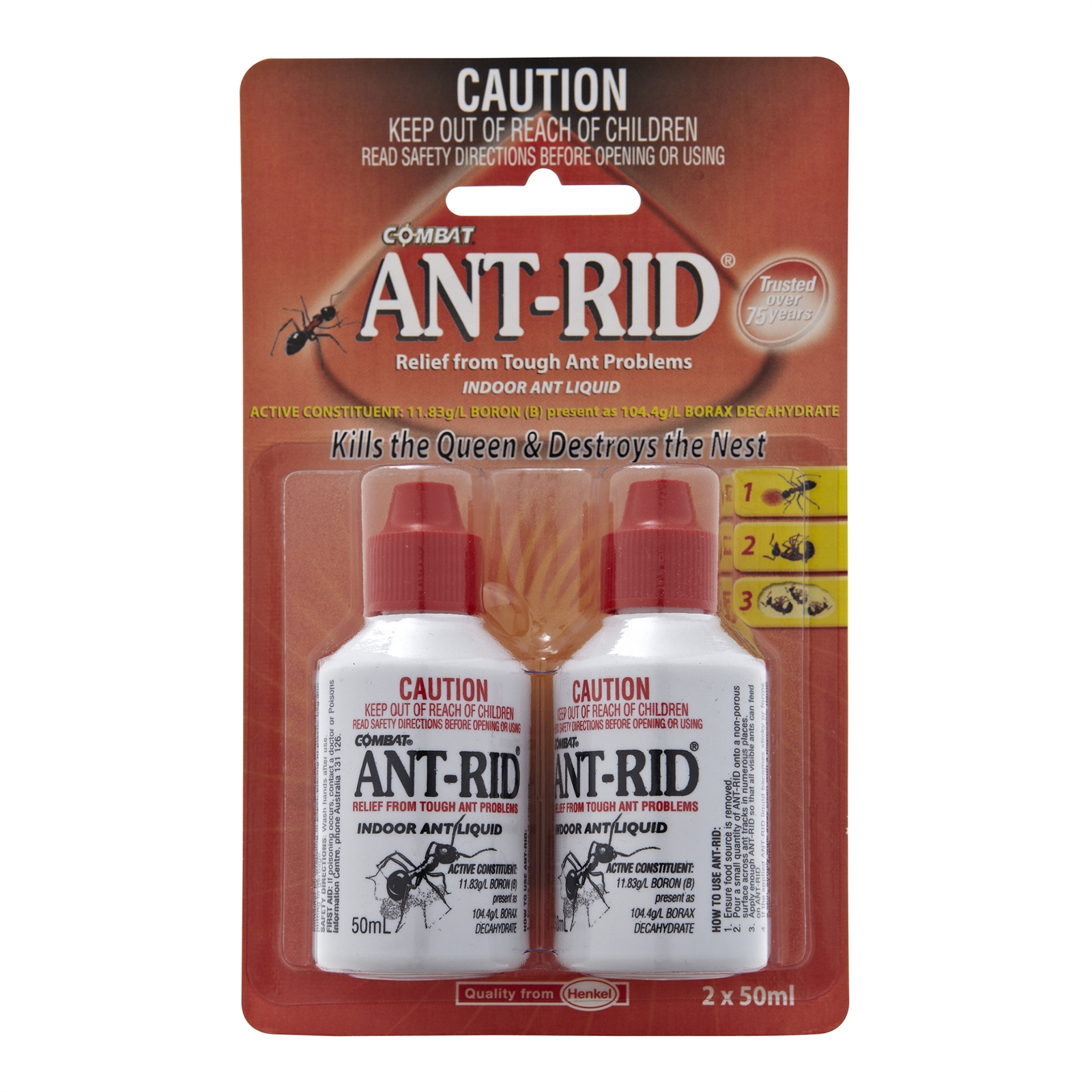 Combat 50ml Ant-Rid Insecticide - 2 Pack