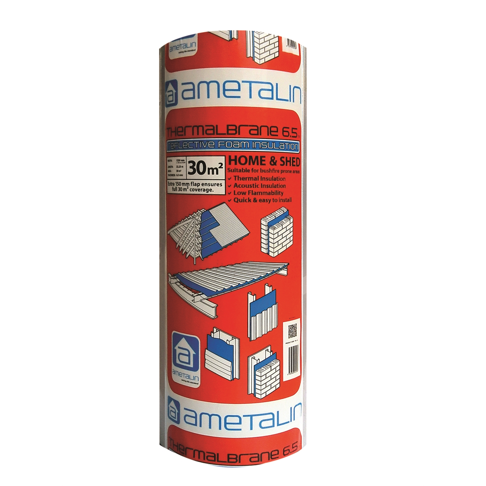 Ametalin 6.5 x 1350mm x 22.25m ThermalBrane 6.5™ Insulation