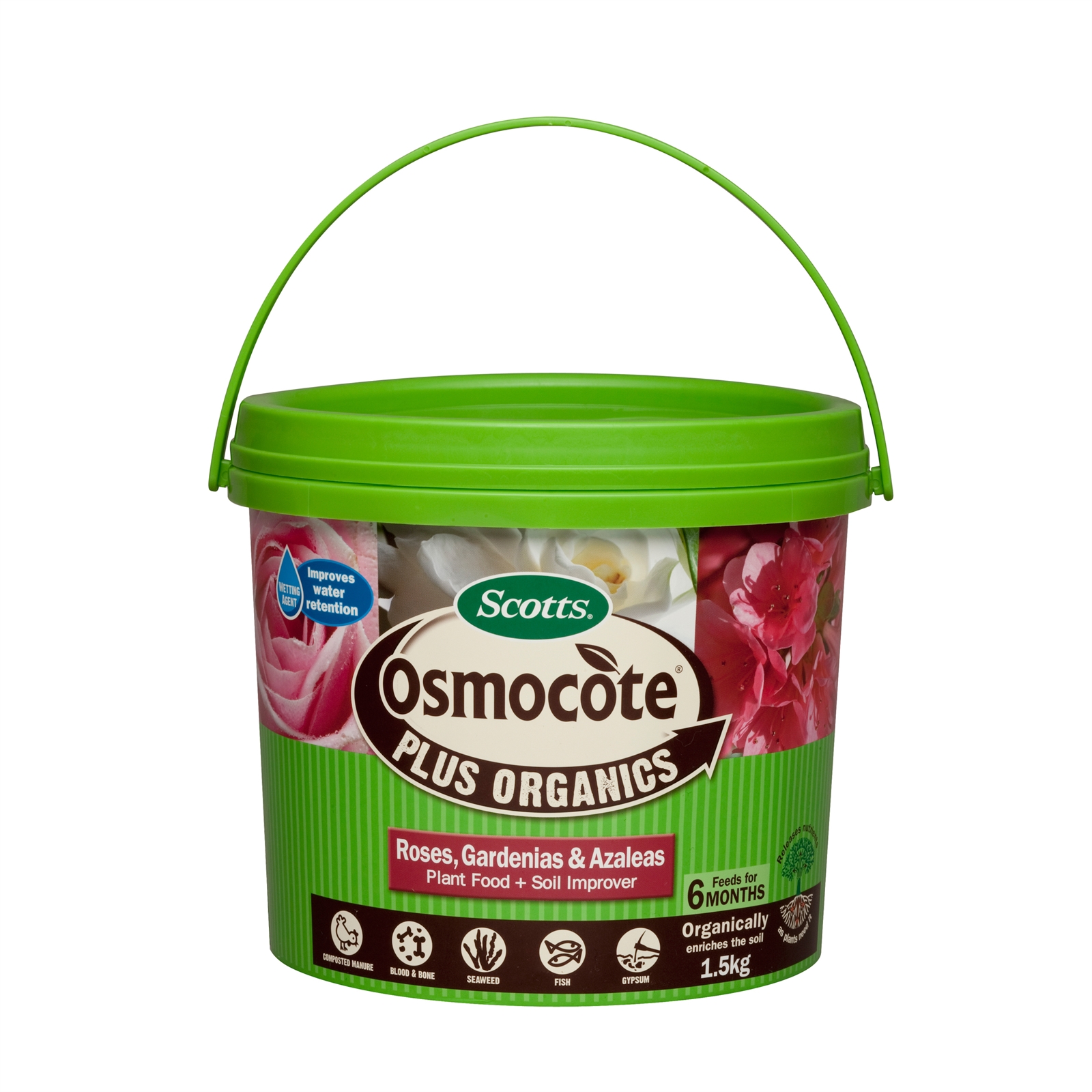 Osmocote Plus Organics 1.5kg Rose Gardenia And Azalea Fertiliser
