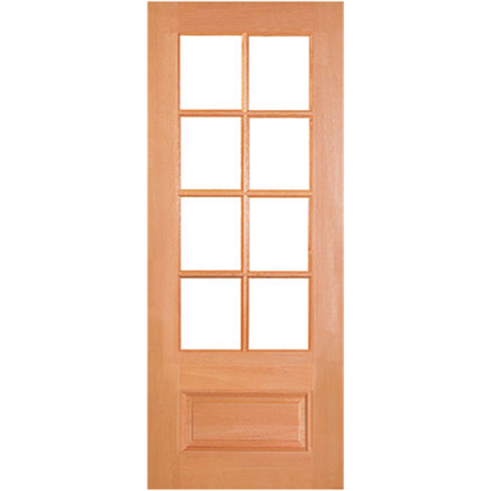 Woodcraft Doors 2040 x 820 x 40mm Clear Safety Glass Whitehouse Entrance Door