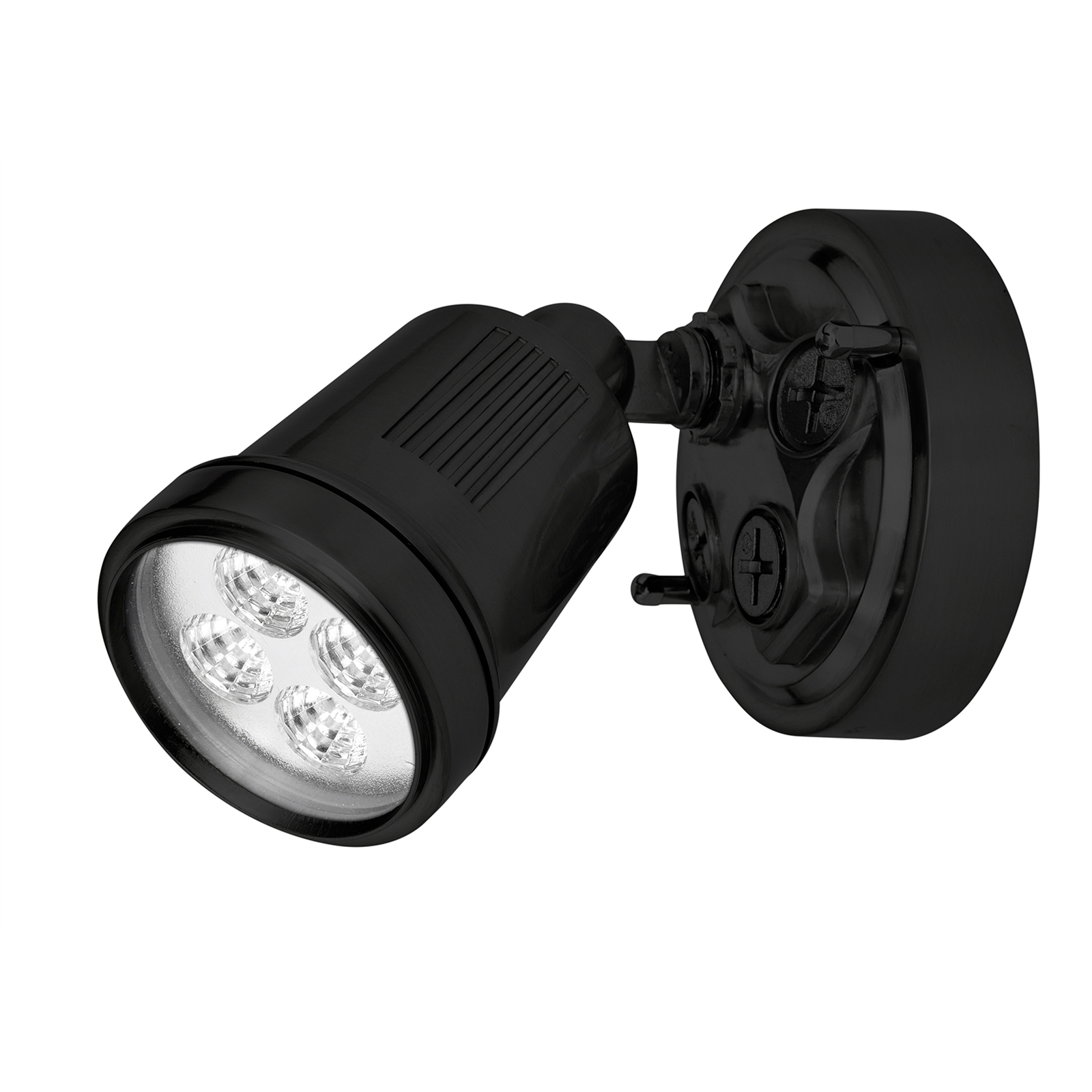 Brilliant 6W LED Avalon Black Security Flood Light