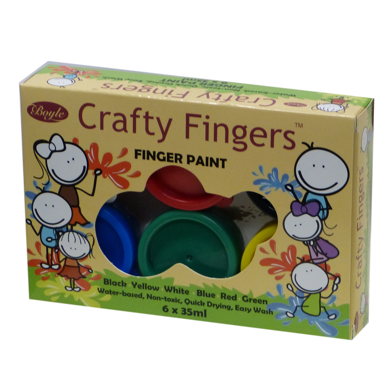 Crafty 35ml Fingers Finger Paint 6 Pack Bunnings Warehouse