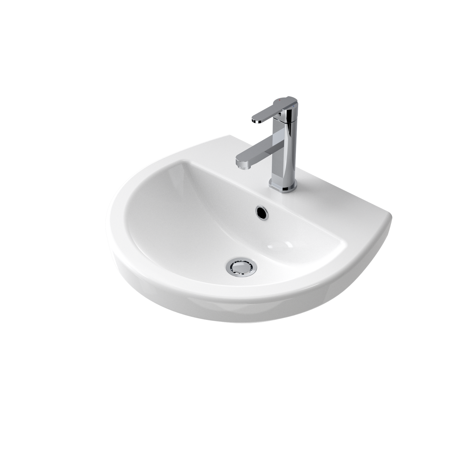 Caroma Cosmo Wall Basin With 1 Tap Hole