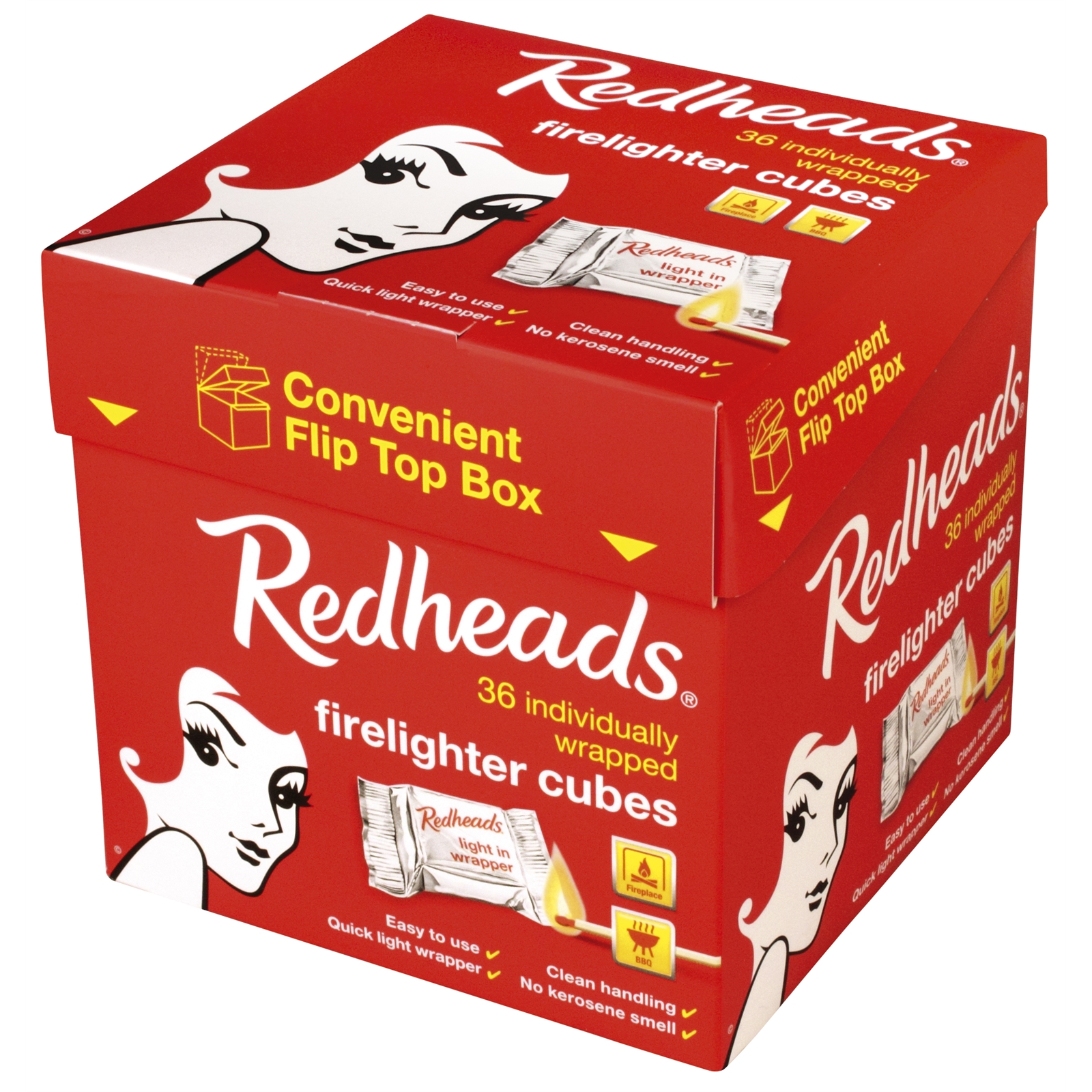Redheads Wrapped Firelighter 36pk Bunnings Warehouse