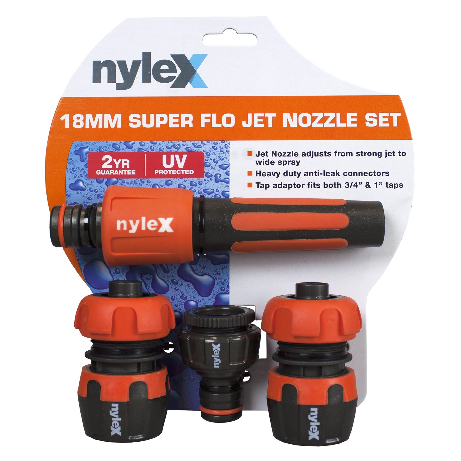 Nylex 18mm Super Flo Jet Nozzle Hose Set