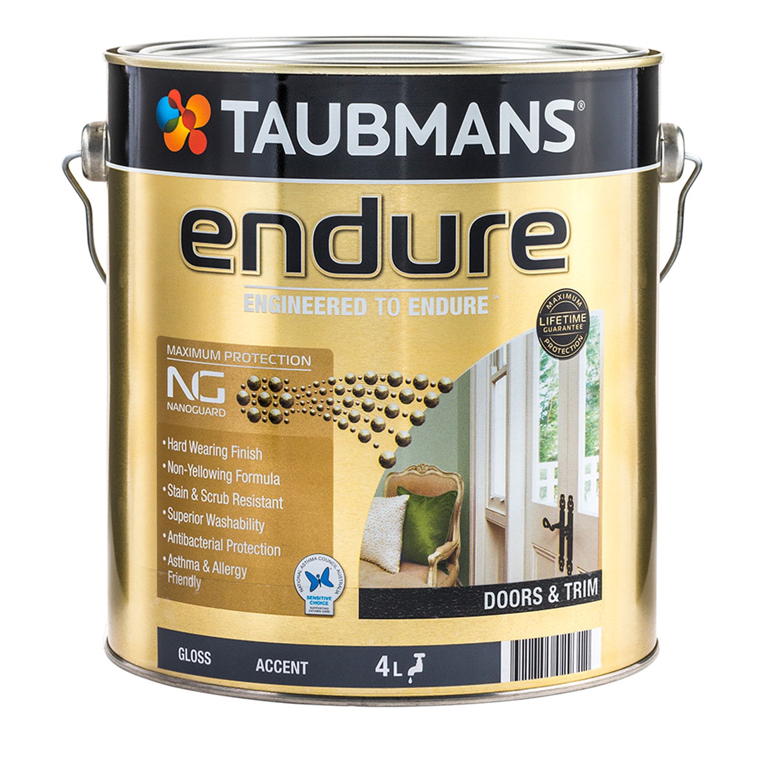 Taubmans Endure 4L Accent Gloss Interior Doors And Trim