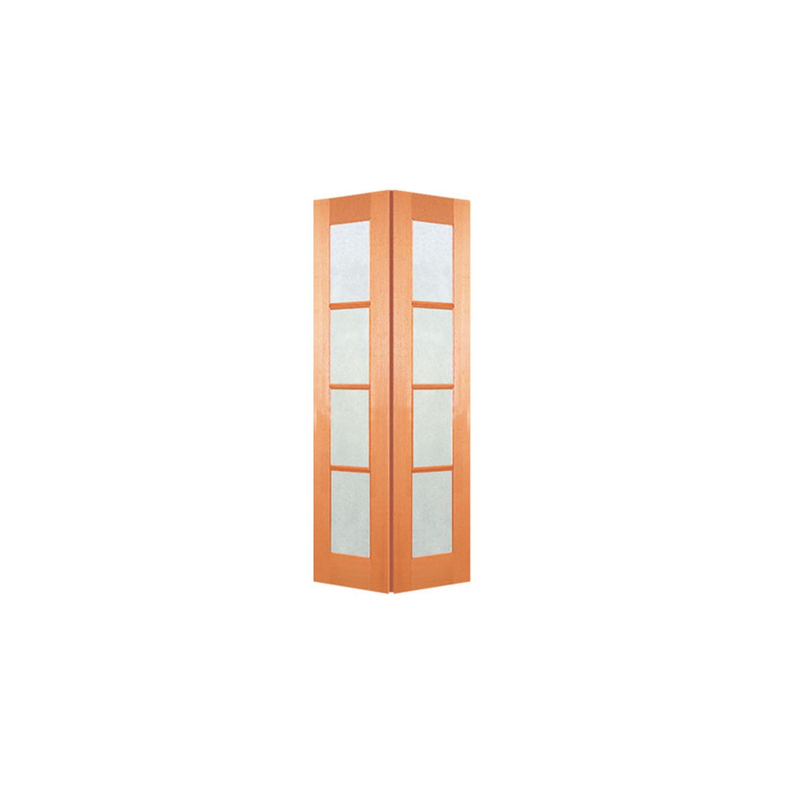 Woodcraft Doors 2040 x 820 x 35mm 4 Lite Frosted Safety Glass Internal Bi-Fold Door