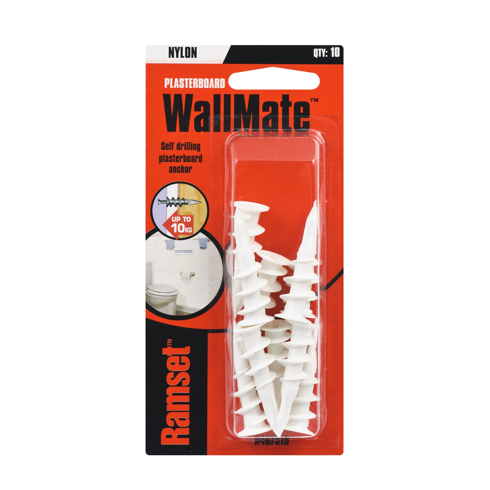 Ramset Nylon WallMate Plasterboard Anchor 10 Pack Bunnings Warehouse