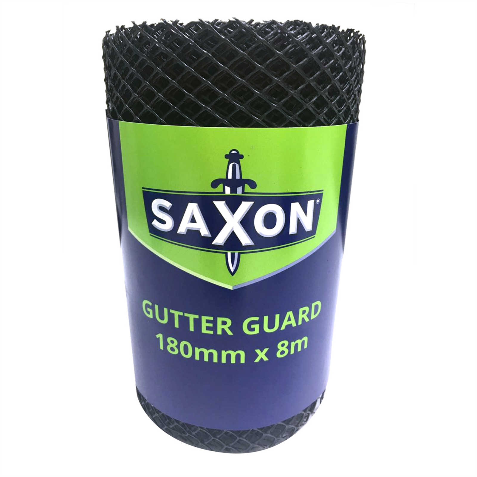 Saxon 180mm x 8.0m Black Plastic Gutter Guard