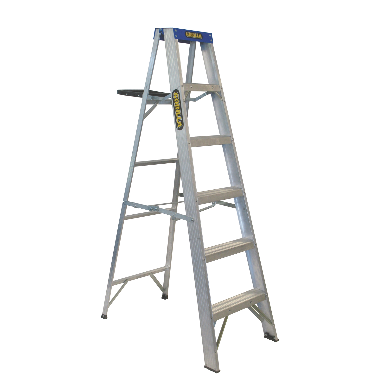Gorilla 1.8m 120kg Single Side Aluminium Step Ladder With Tray