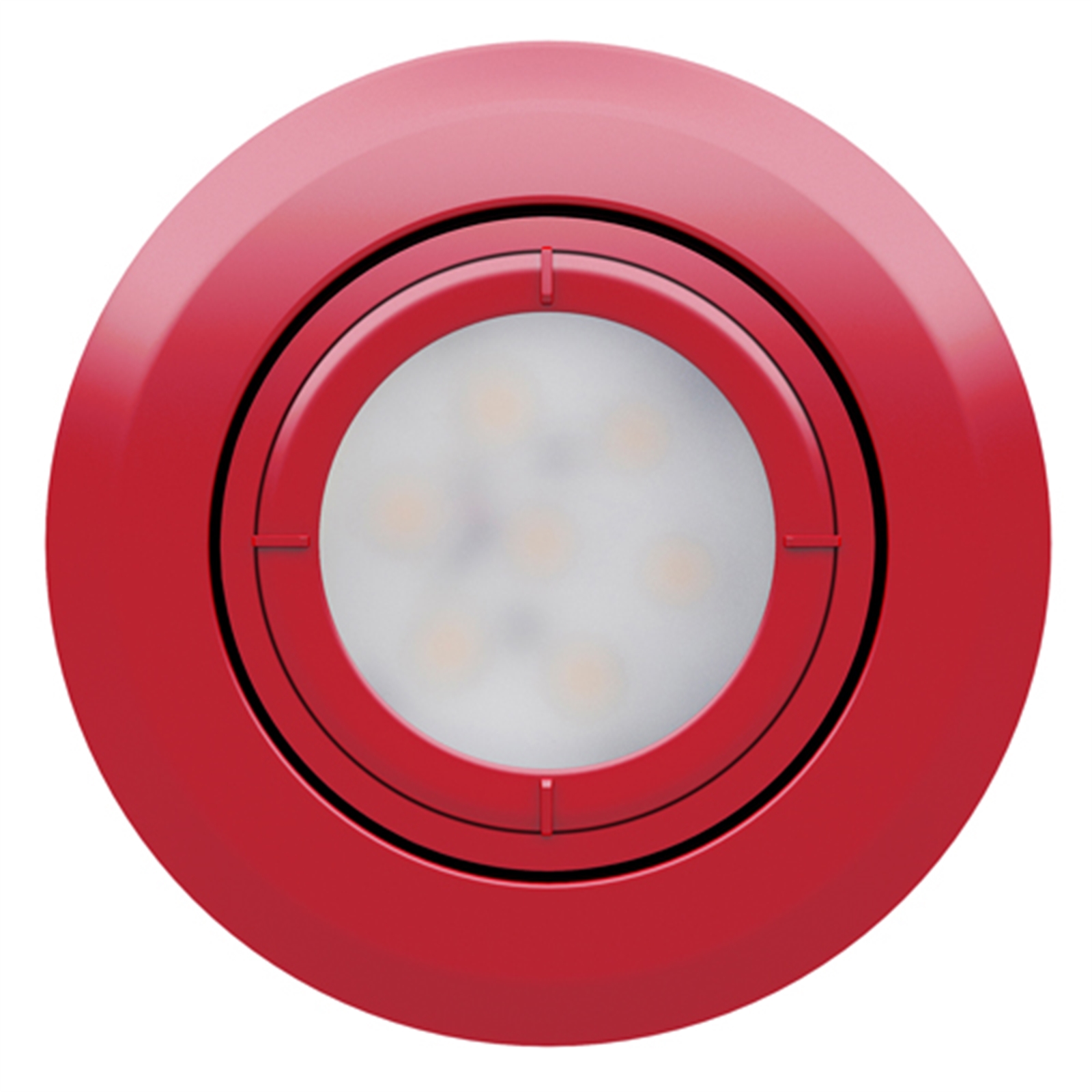 Viewlight 90mm Red 10W Warm White LED Plug and Play Dimmable Round Gimble Downlight