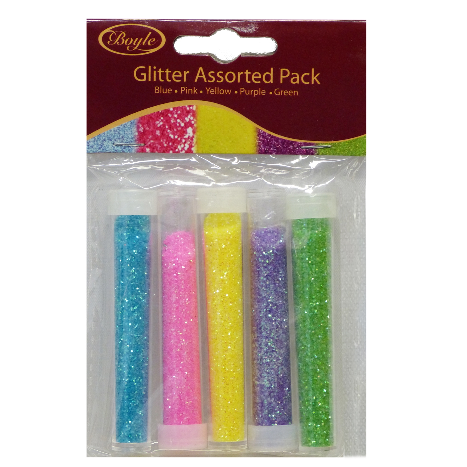 Boyle Pastel Colour Glitter - 5 Pack