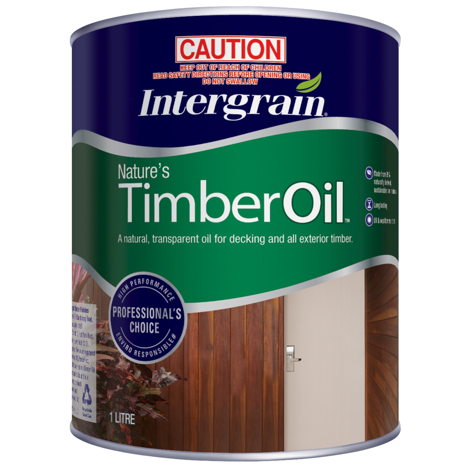 Intergrain 1L Natural Exterior Nature's Timber Oil