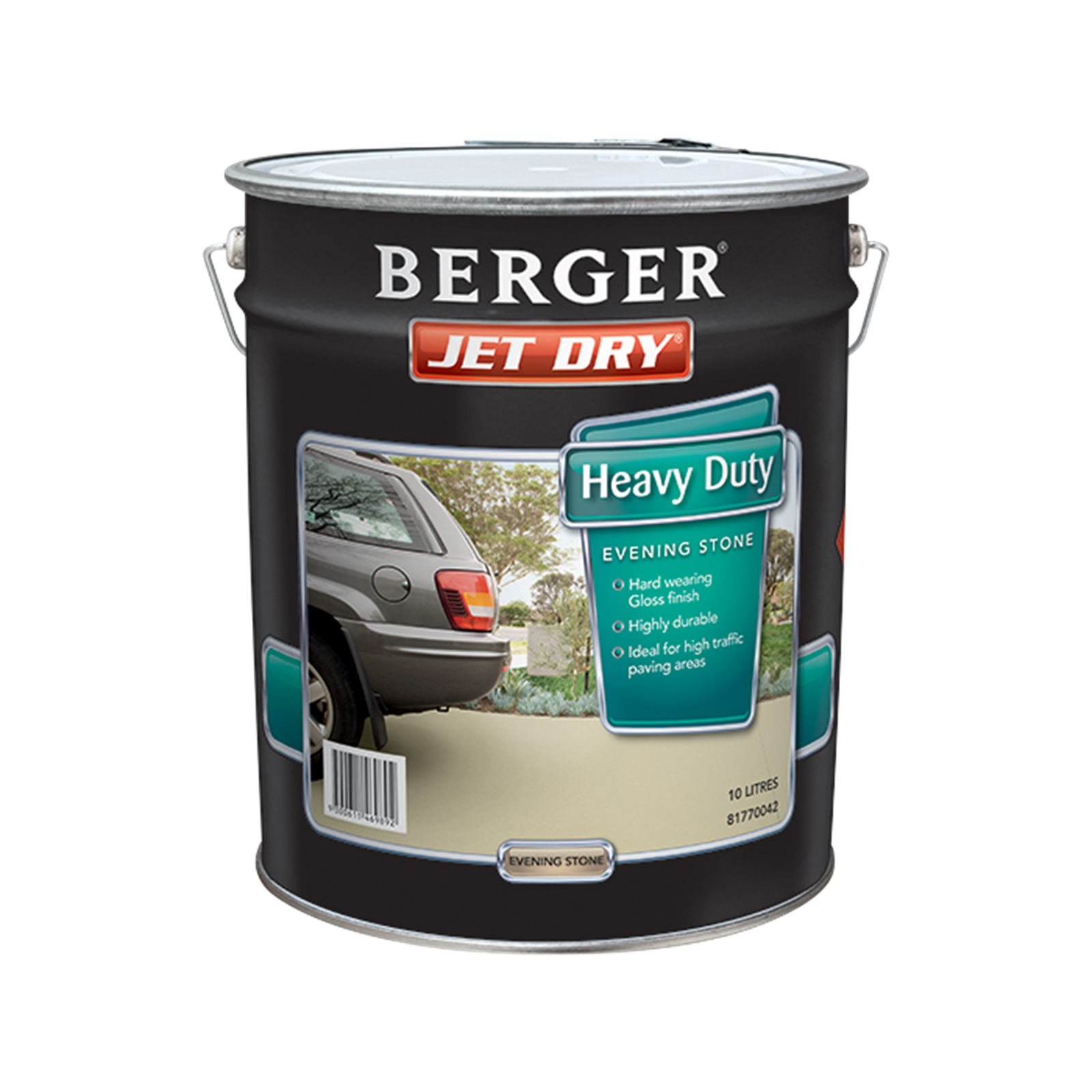 Berger Jet Dry 10L Heavy Duty Evening Stone Paving Paint
