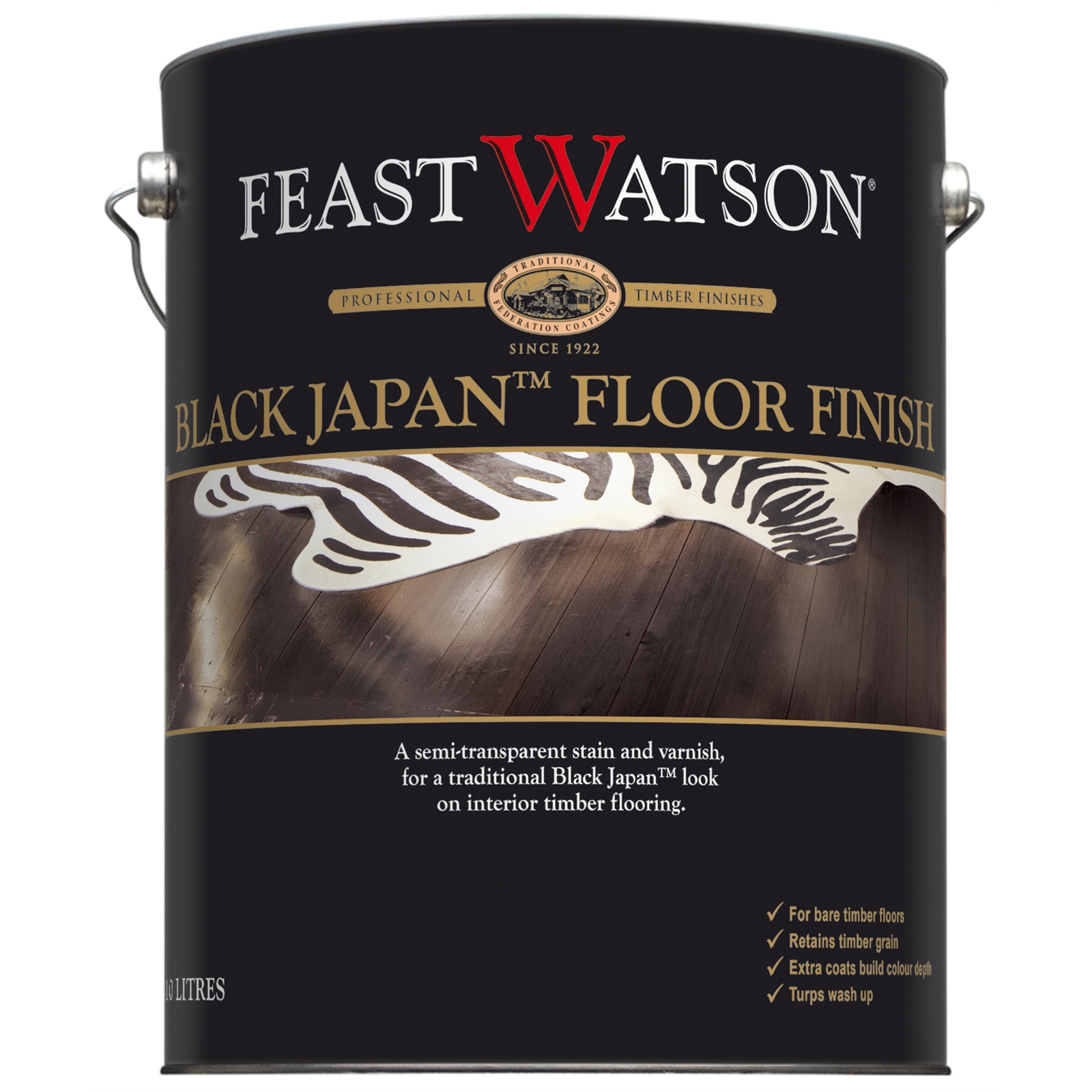 Feast Watson 10L Black Japan Floor Finish