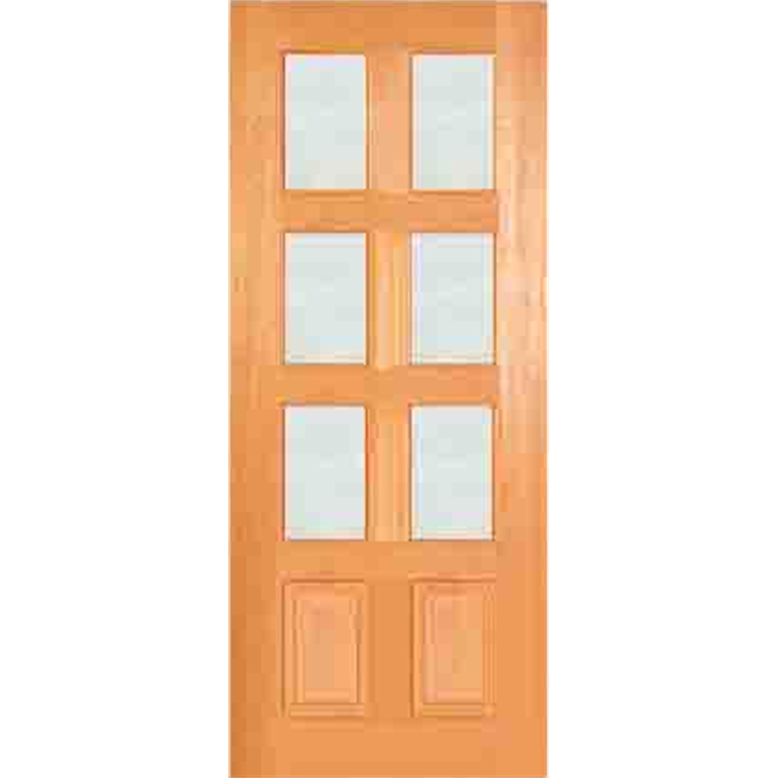 Woodcraft Doors 2040 x 820 x 40mm Clear Safety Glass Modern French Entrance Door