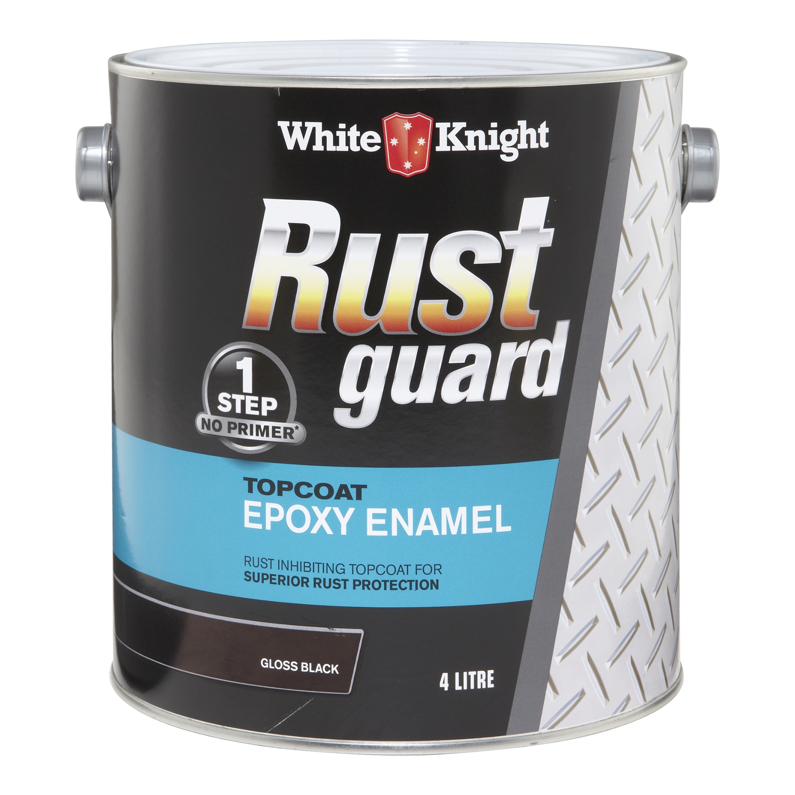 White Knight Rust Guard 4L Gloss Black Epoxy Enamel Paint