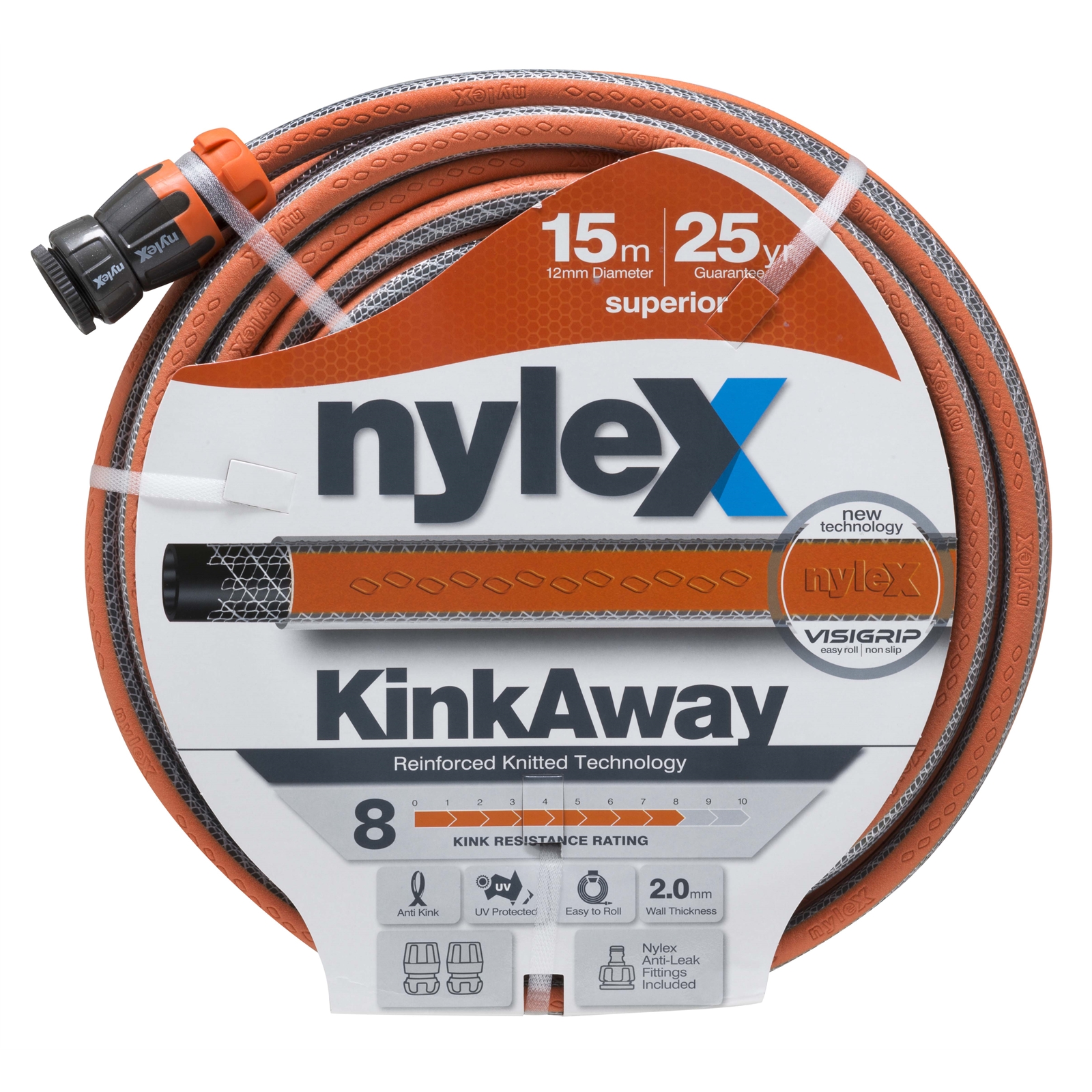Nylex 12mm x 15m KinkAway Garden Hose
