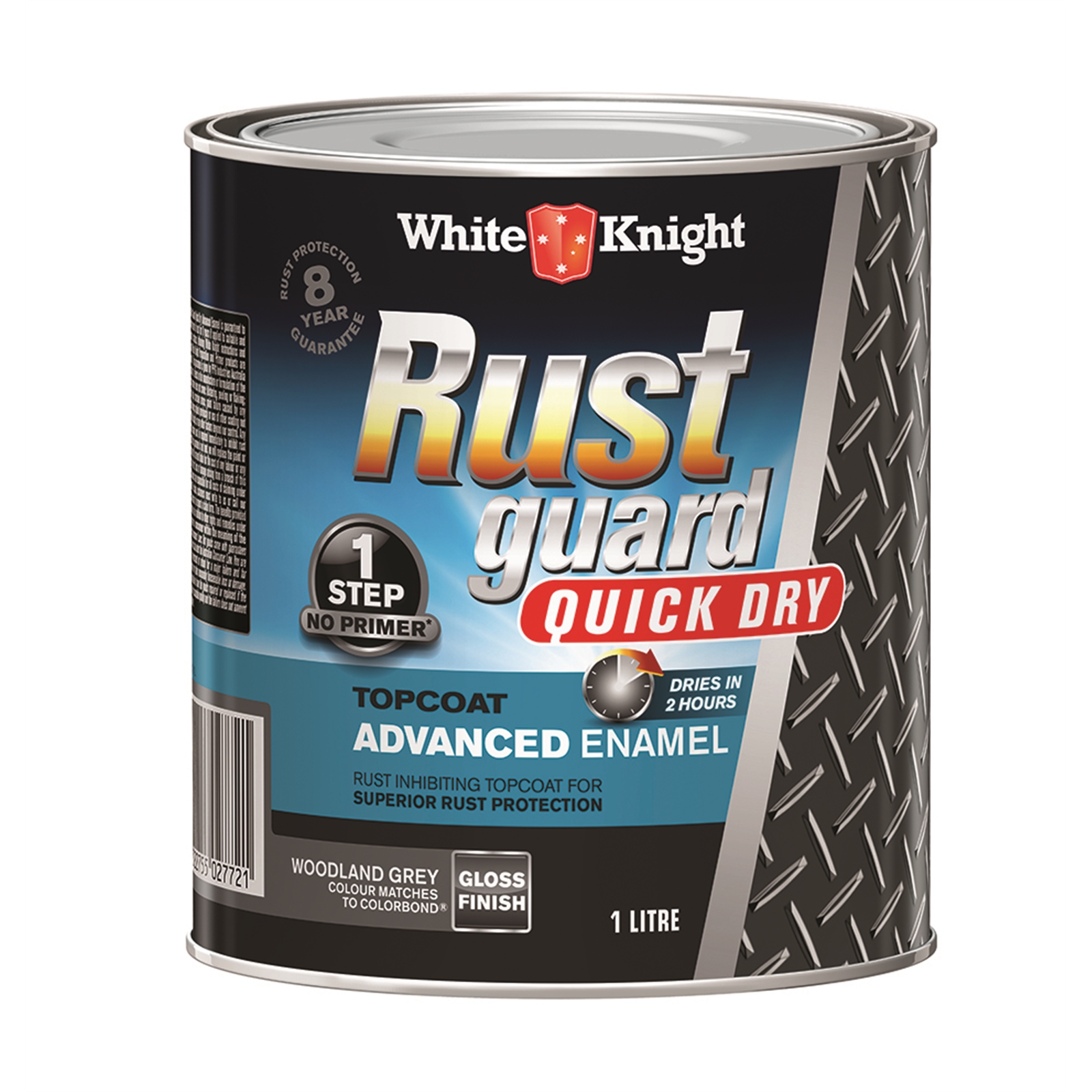 White Knight 1L Rust Guard Quick Dry Advanced Enamel Gloss Woodland Grey