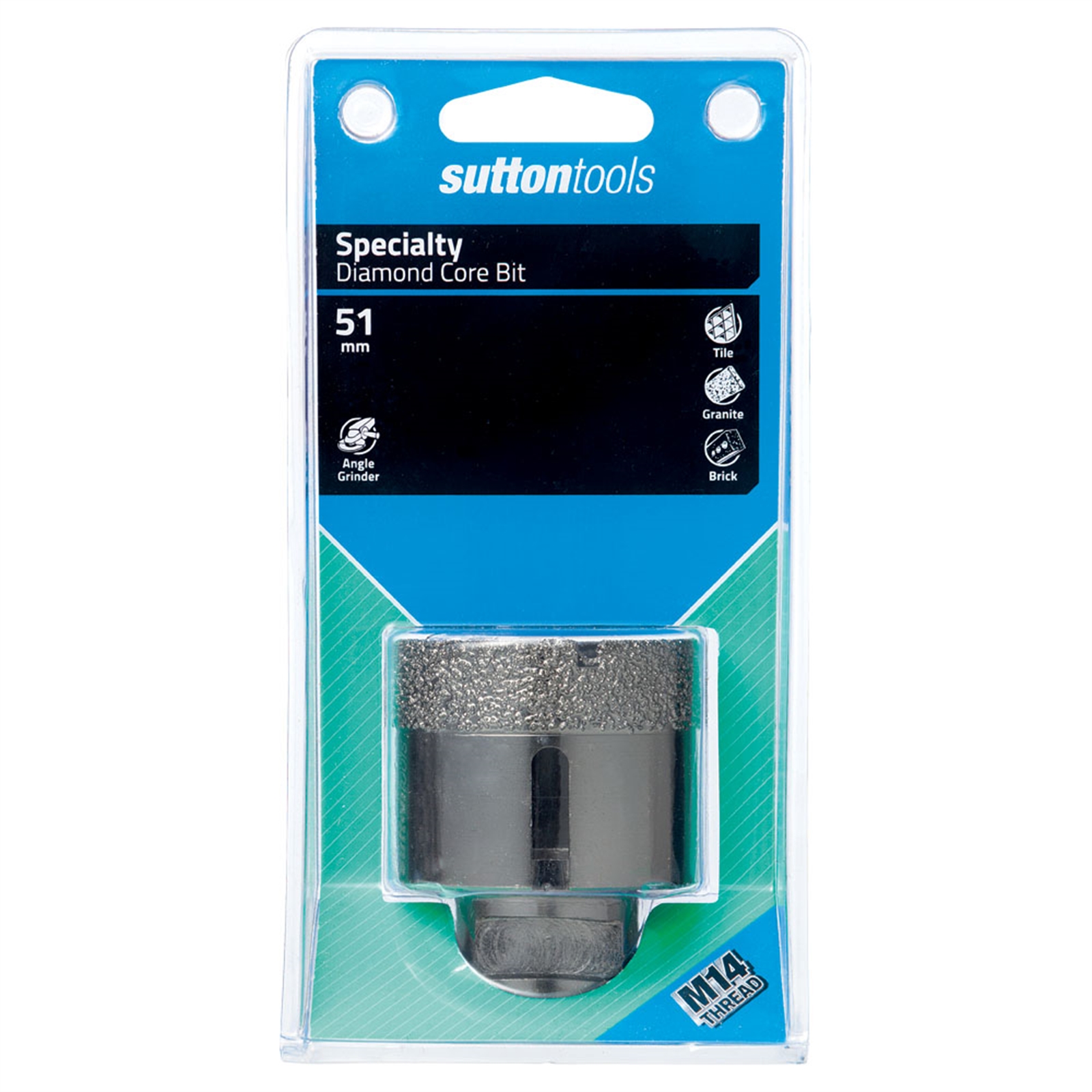 Sutton Tools 51mm Drill Bit Diamond Core M14